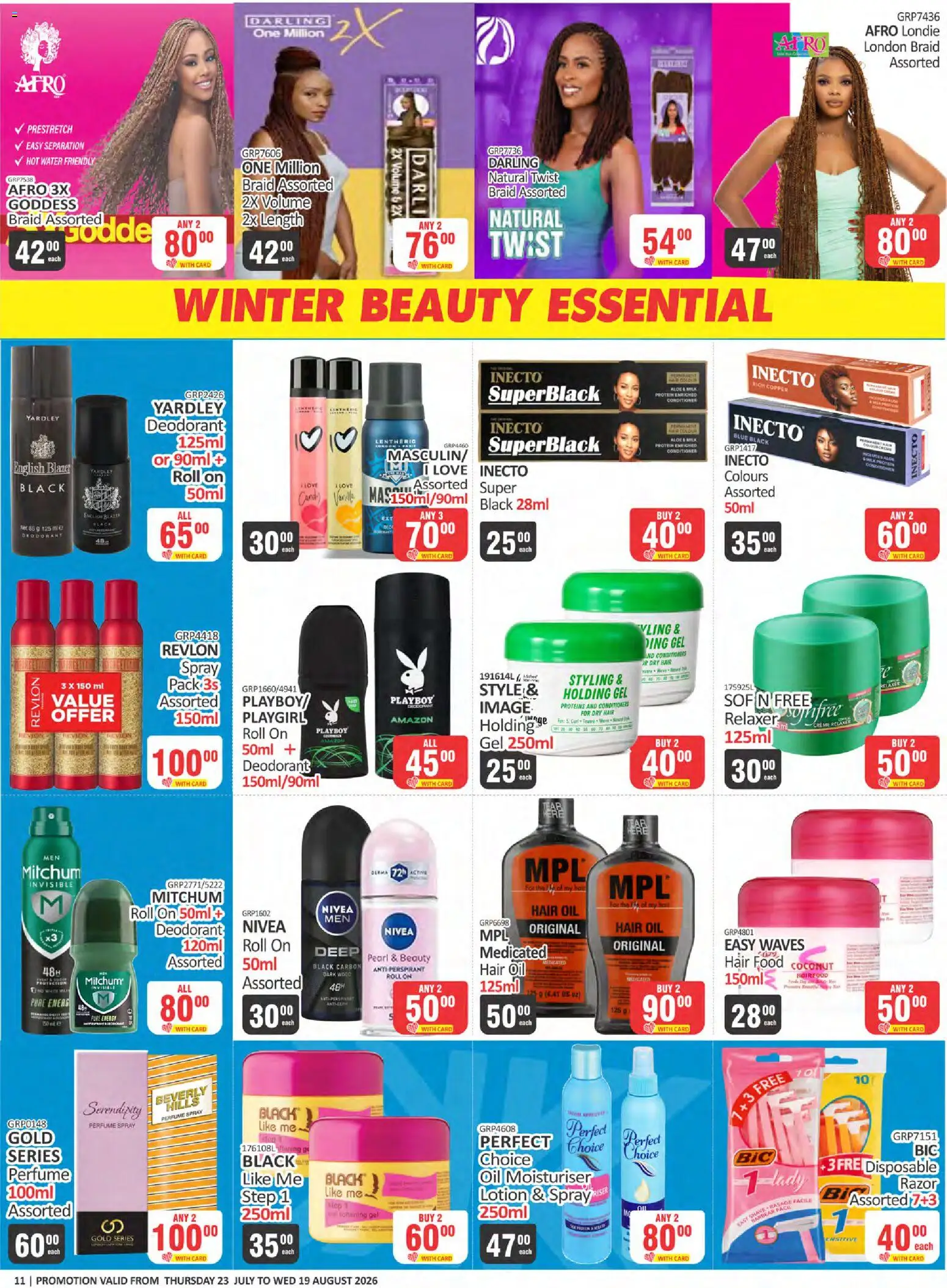 New KIT KAT Cash & Carry catalogue – valid from 23/07/2026 | Page: 11 | Products: Blazer, Hair oil, Water, Relaxer