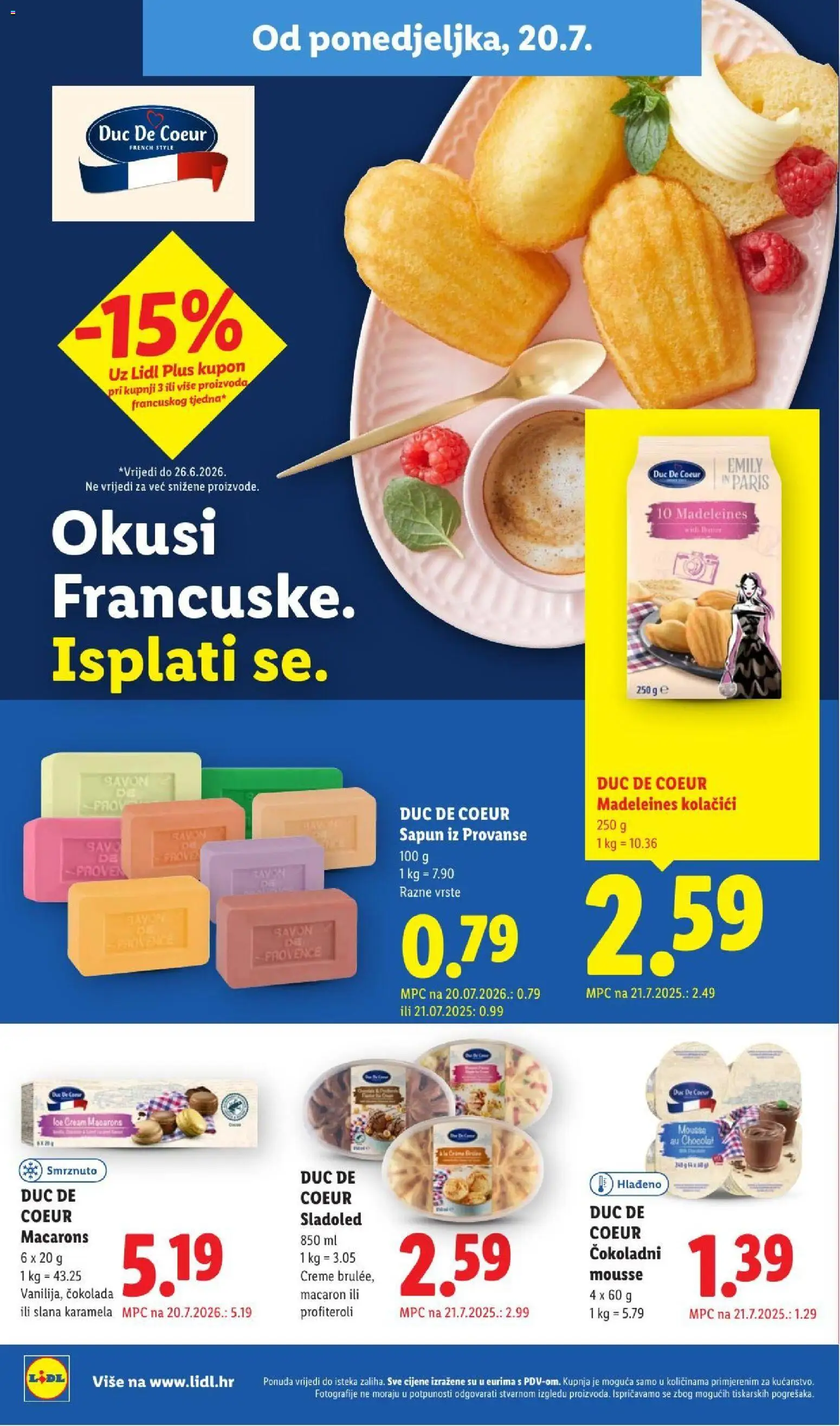 Lidl katalog | vrijedi od 20.07.2026 | Stranica: 8 | Proizvodi: Sapun, Kolačići, Karamela, Profiteroli