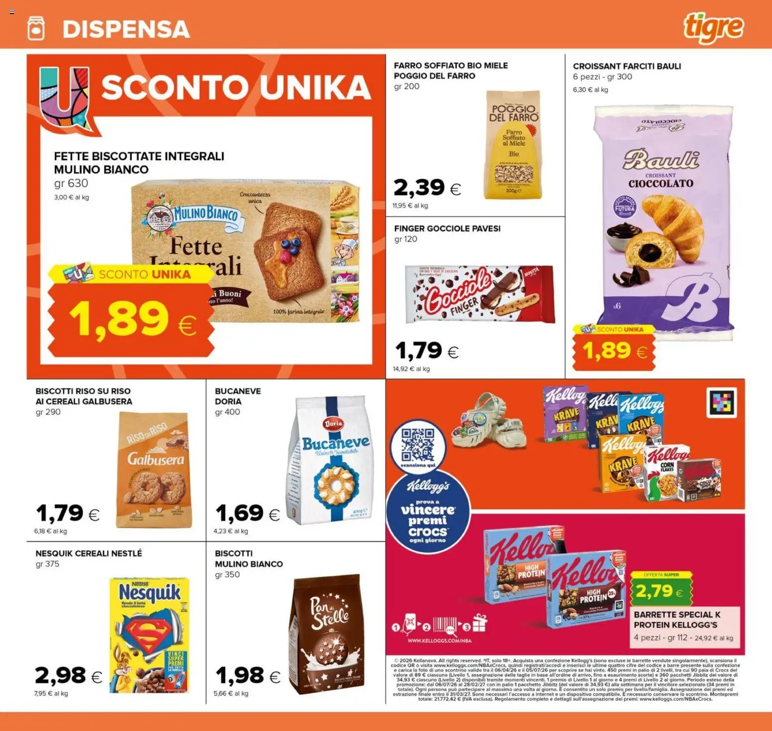 Volantino Tigre del 04.06.2026 | Pagina: 17 | Prodotti: Cereali, Biscotti, Croissant, Farro