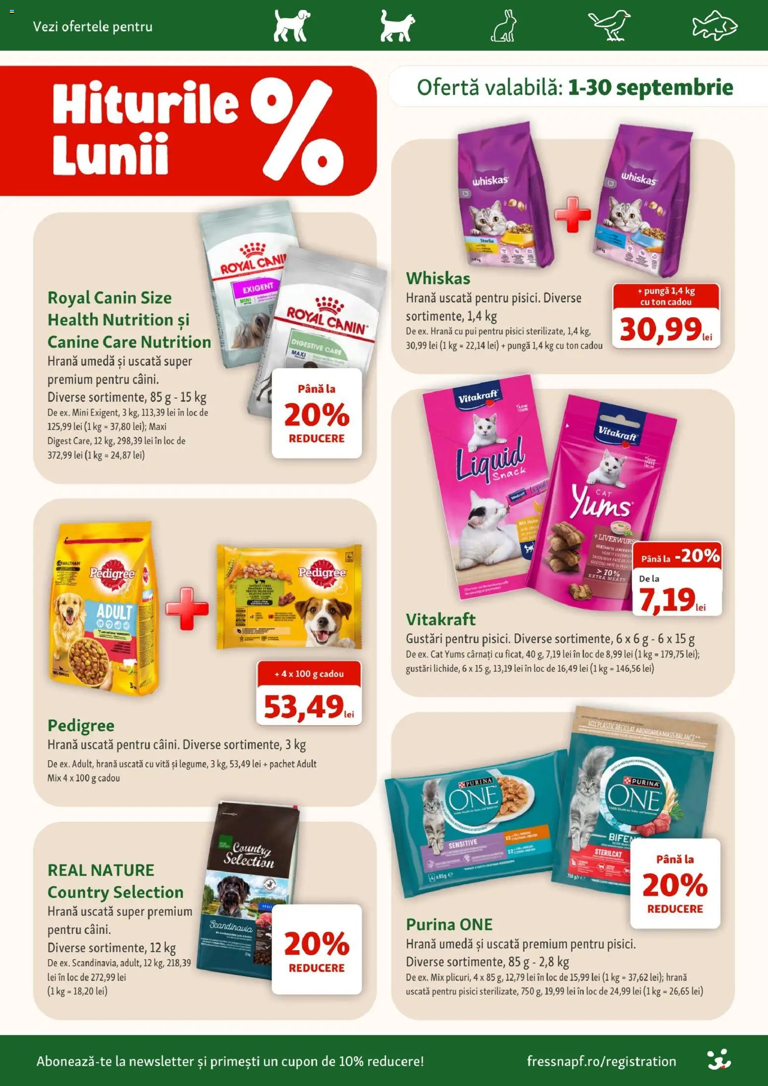 Noul catalog Fressnapf – valabil de la 03.09.2026 | Pagină: 2 | Produse: Vită, Pungă, Pui, Căni