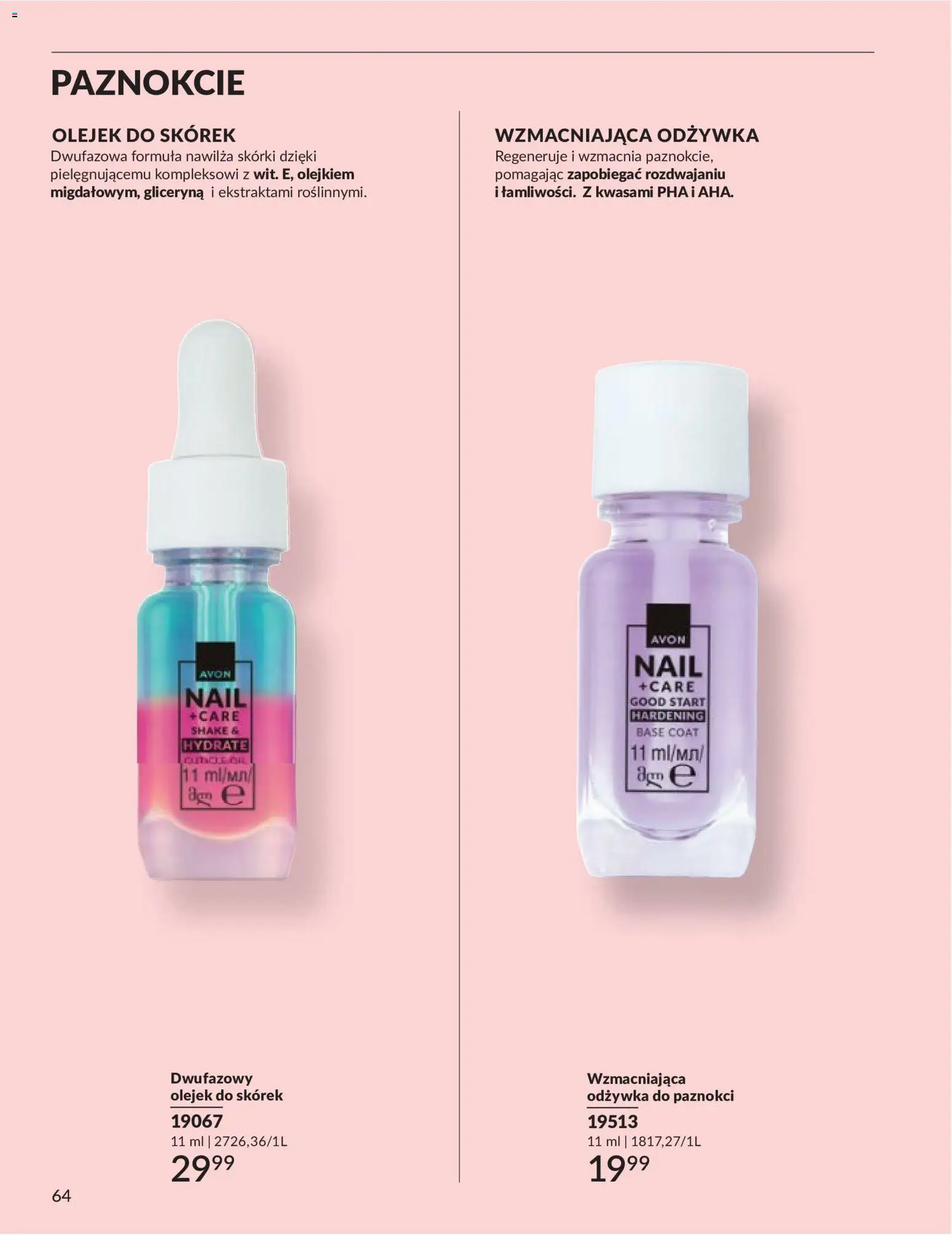 Avon Katalog 9 2026 od 01.09.2026 | Strona: 64 | Produkty: Gliceryna, Odżywka, Odżywka do paznokci