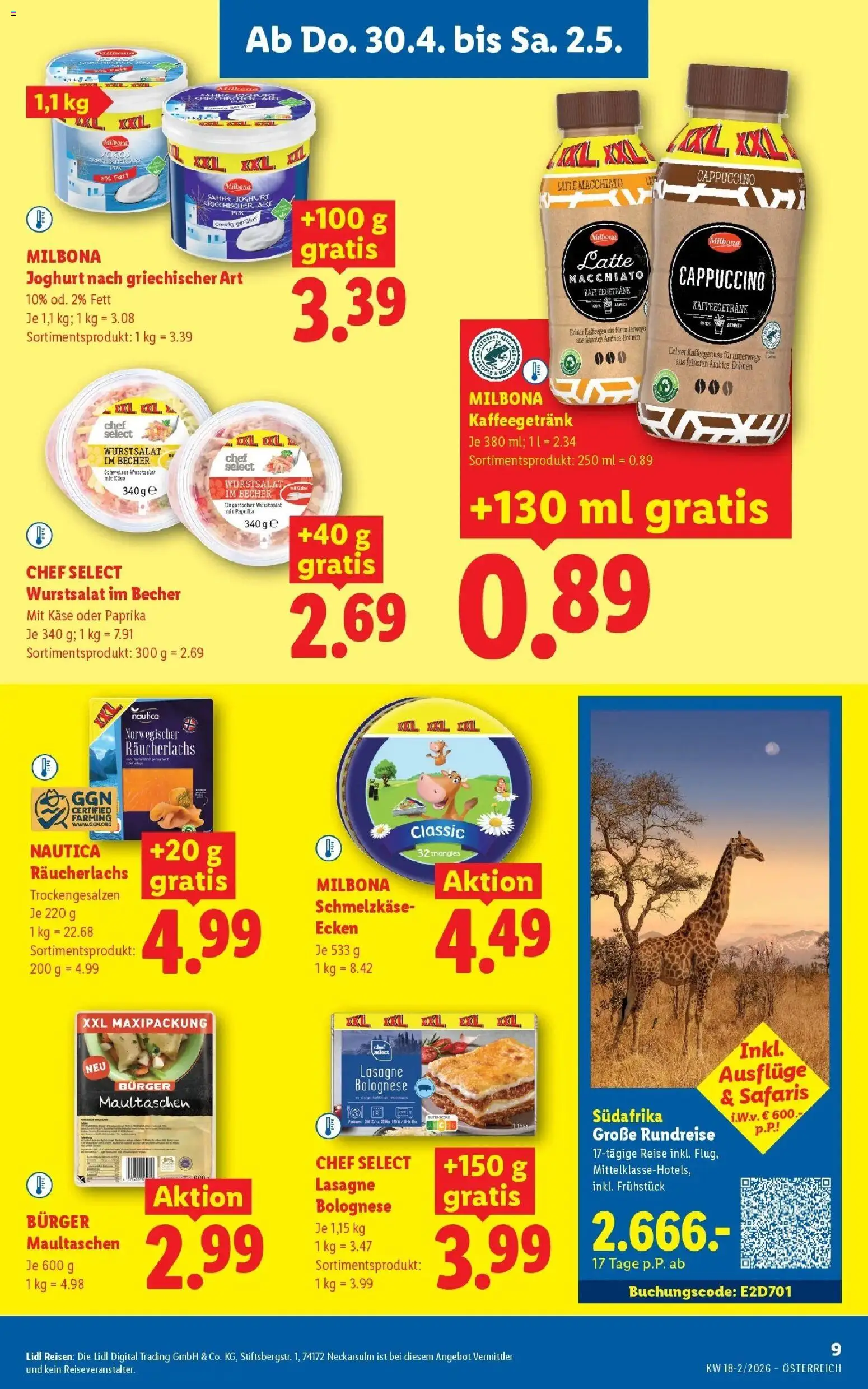 Lidl Flugblatt - Wien, Langenzersdorf, Zwettl gültig ab 30.04.2026 | Seite: 13 | Produkte: Sahne, Käse, Joghurt