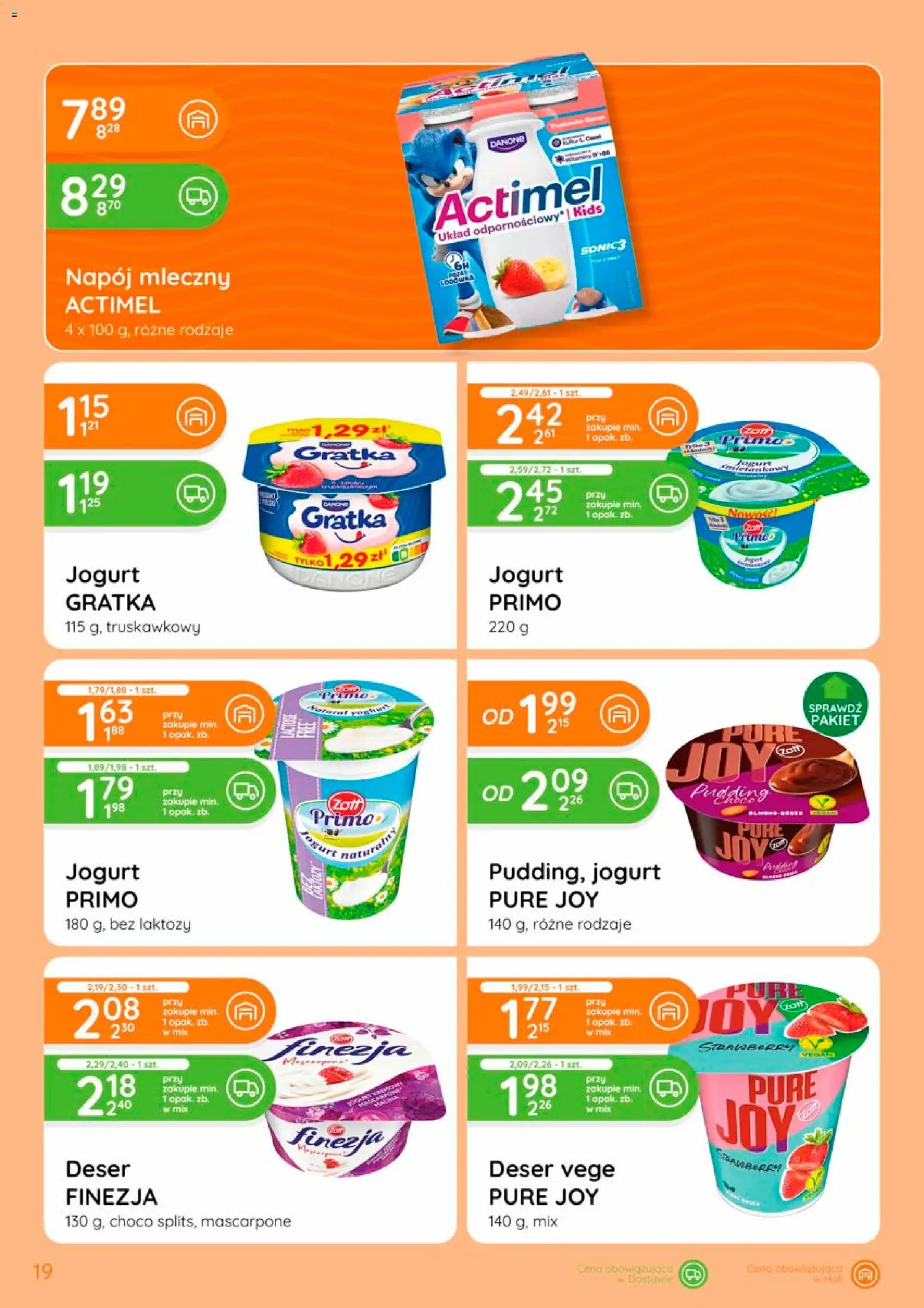 Eurocash gazetka od 17.09.2026 | Strona: 19 | Produkty: Bez laktozy, Actimel, Napój mleczny, Jogurt
