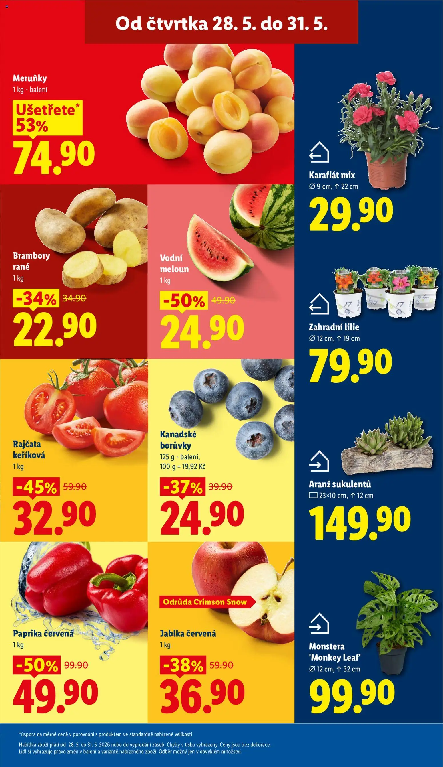 Lidl leták od 28.05.2026 | Strana: 11 | Produkty: Meloun, Monstera, Brambory, Paprika červená
