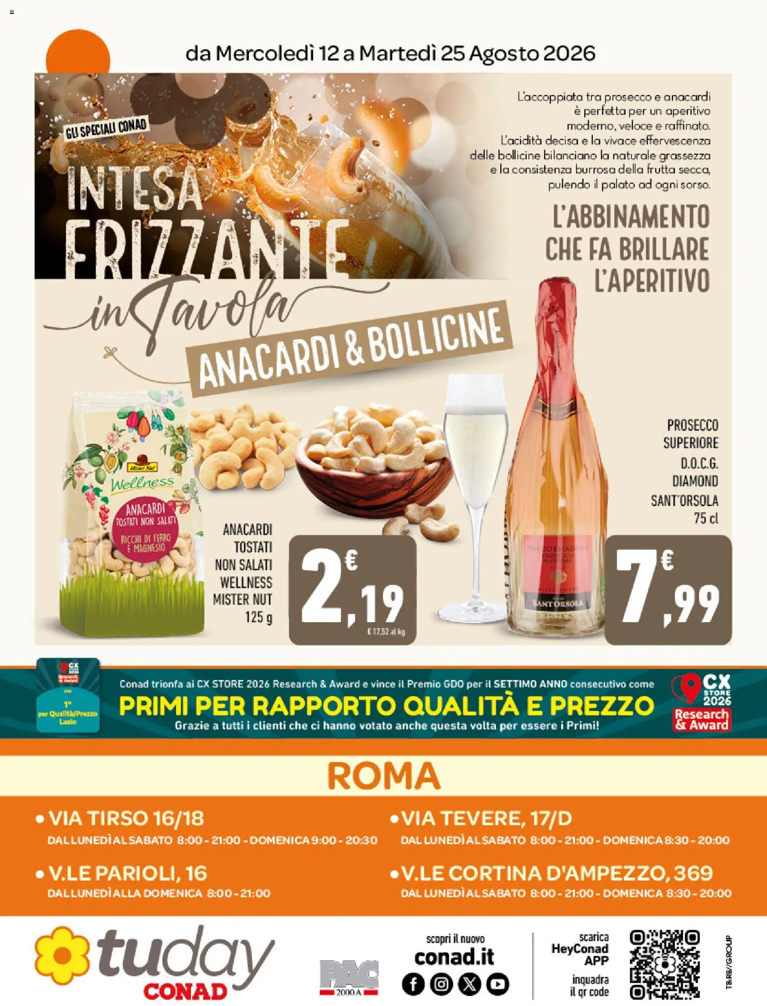 Volantino Conad del 12/08/2026 | Pagina: 16 | Prodotti: Prosecco, Frutta, Ferro, Aperitivo