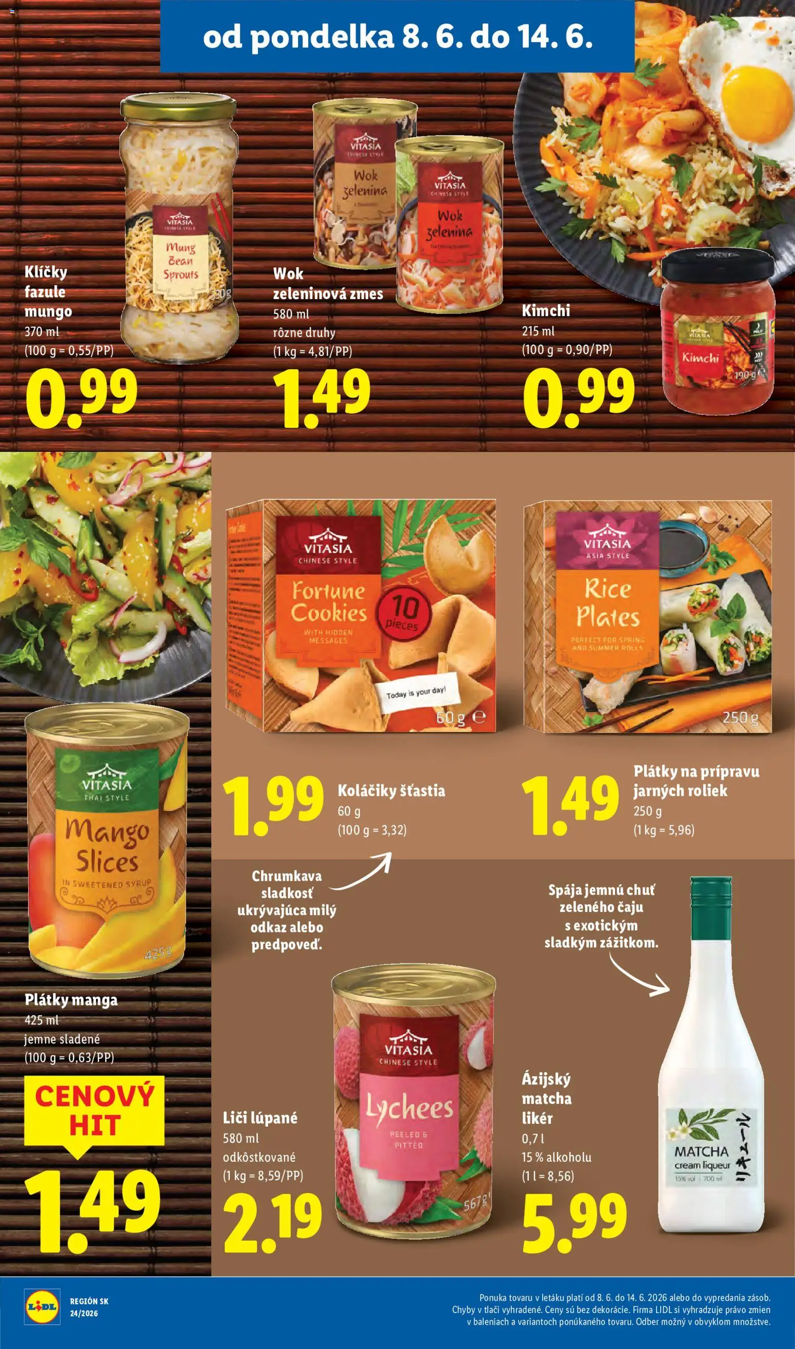Nové Lidl akcie – leták je platný od 08.06.2026 | Strana: 40 | Produkty: Liči, Mango