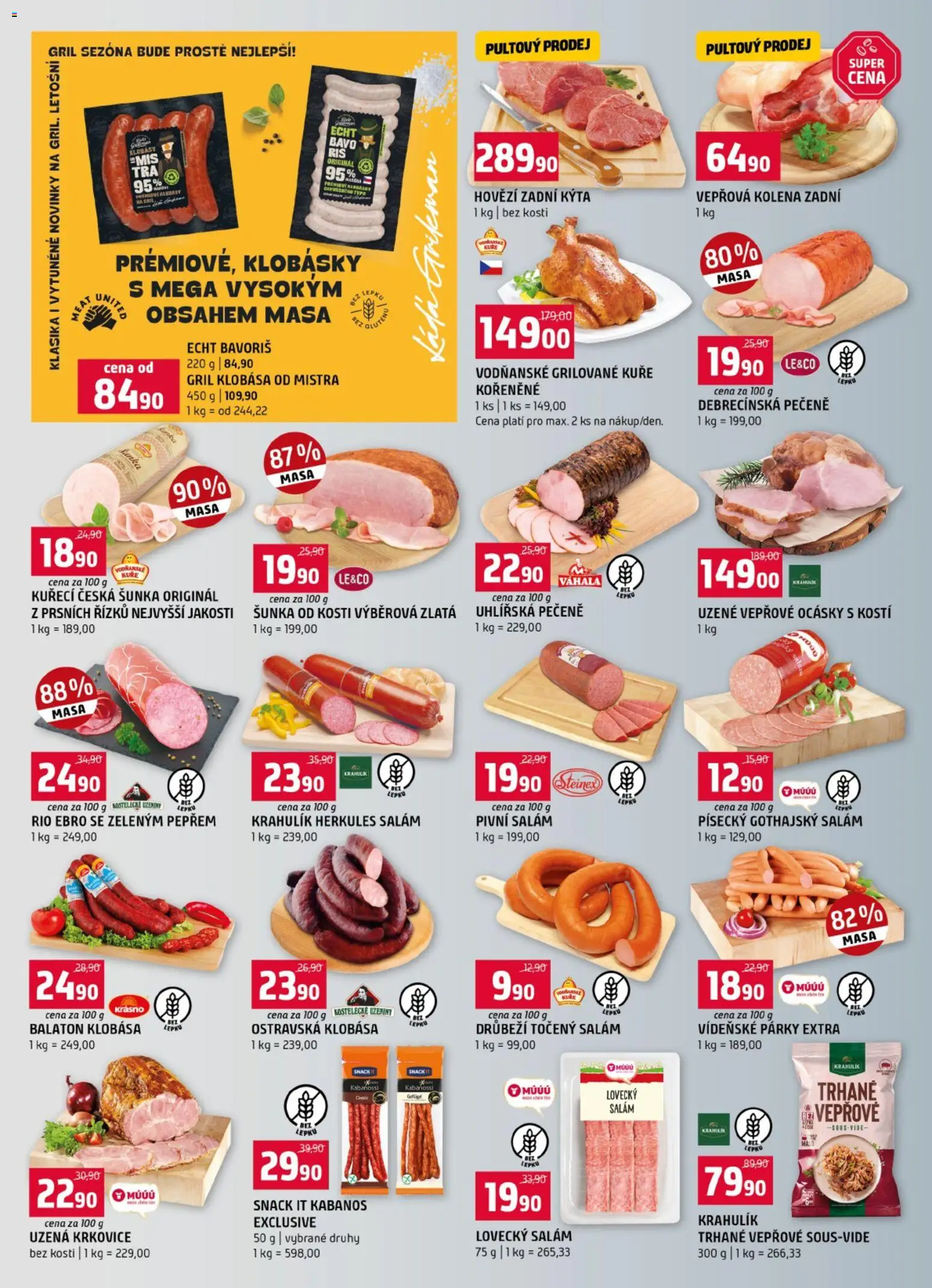 Terno leták od 10.06.2026 | Strana: 2 | Produkty: Šunka od kosti, Hovězí zadní, Párky, Krkovice