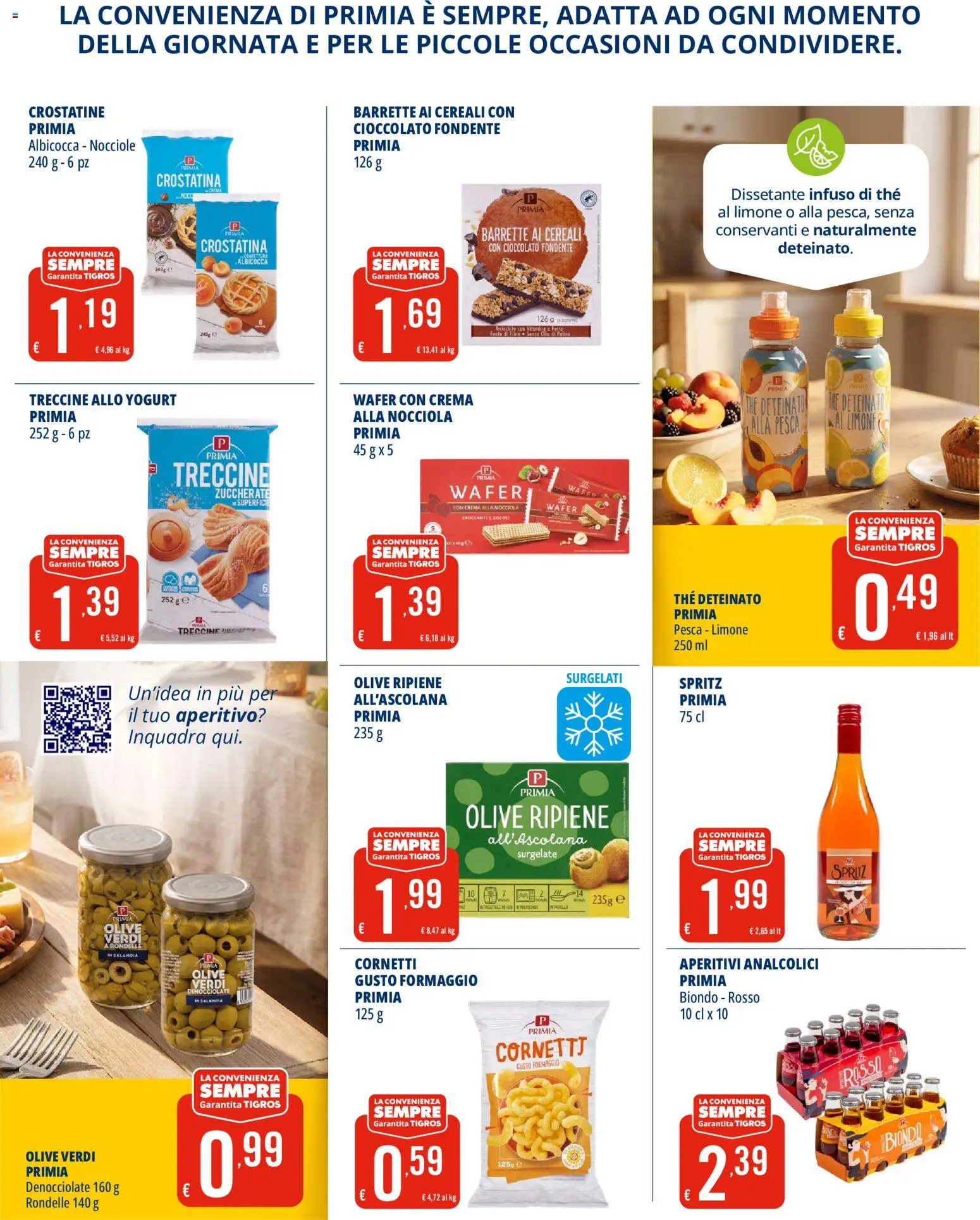 Volantino Tigros del 02/09/2026 | Pagina: 5 | Prodotti: Crema, Pesca, Nocciole, Aperitivo