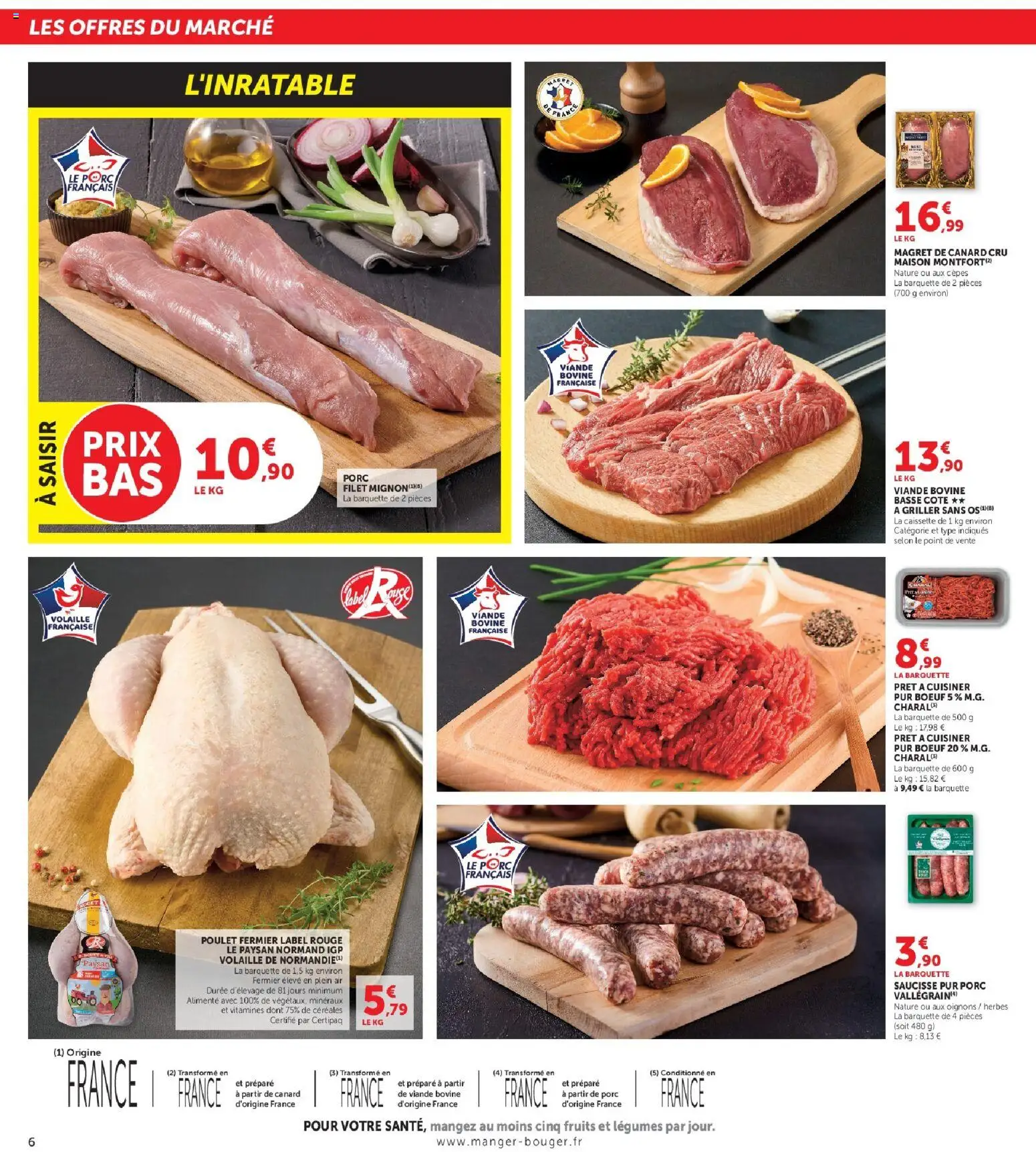 {H1} | Page: 6 | Produits: Canard, Magret de canard, Poulet, Oignons