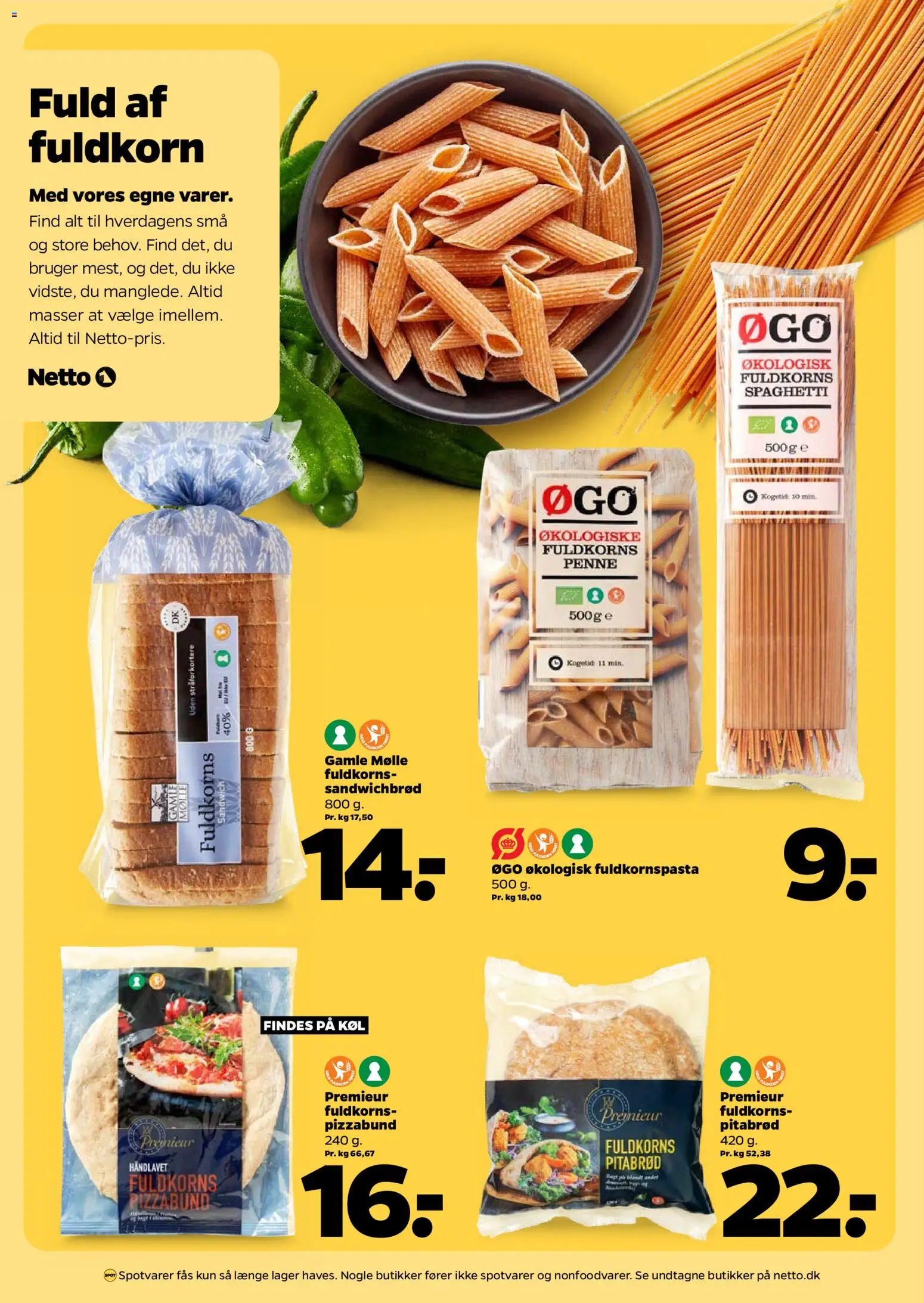 Netto tilbudsavis – gyldig fra 05.06.2026 | Side: 16 | Produkter: Pitabrød, Pizza, Spaghetti, Pasta