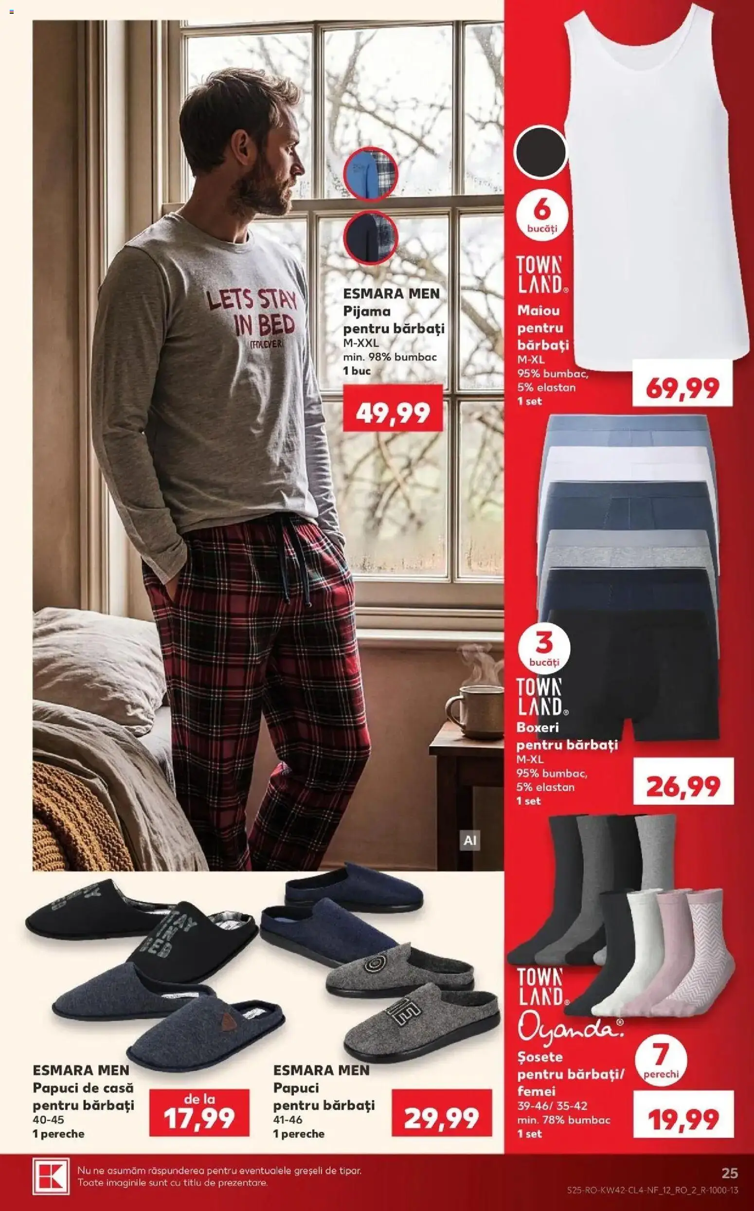 Kaufland București 14.10.2026 - Revista si Oferta | Pagină: 25 | Produse: Papuci de casă, Pijamă, Șosete, Papuci