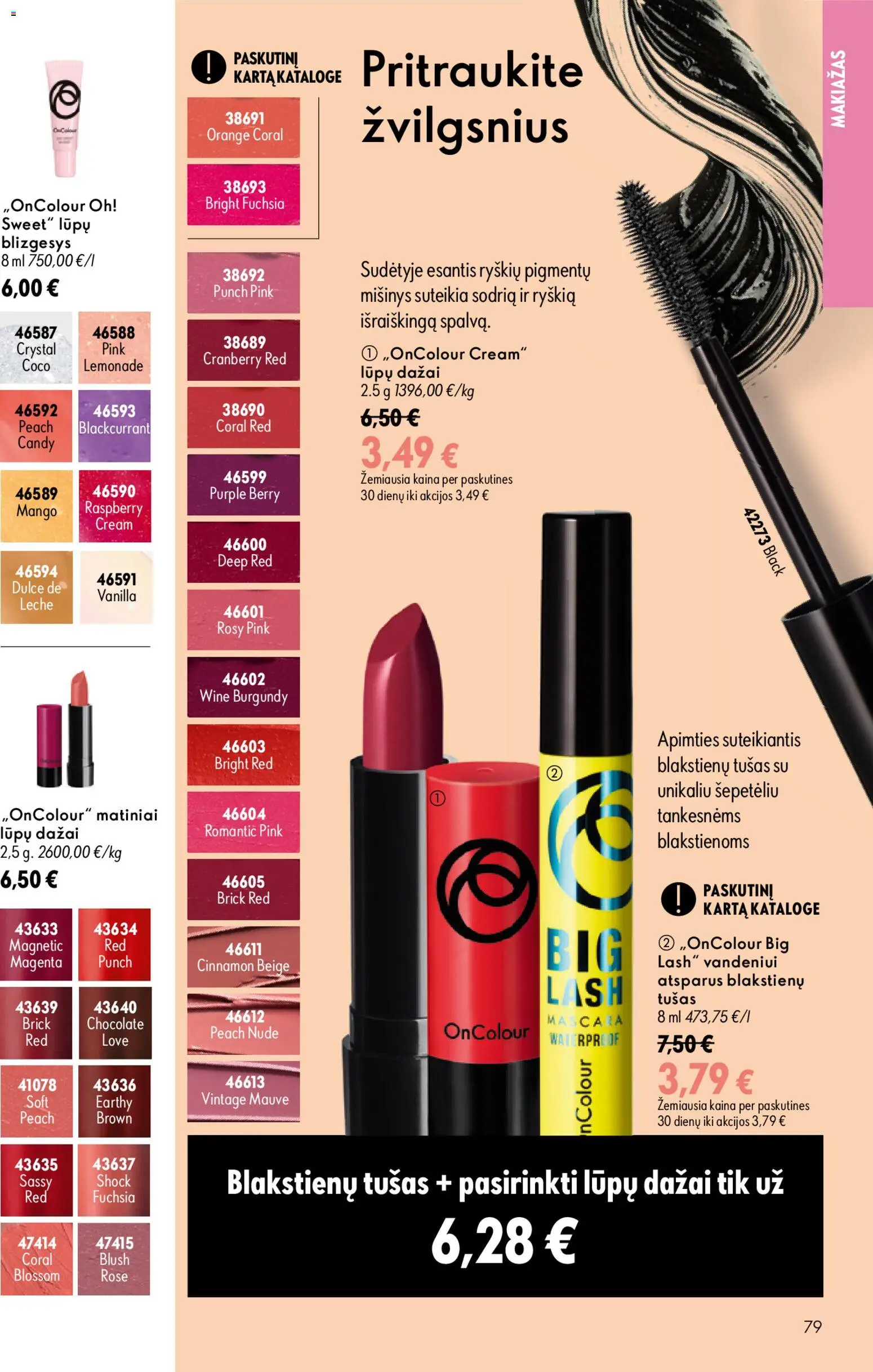 Oriflame akcijos nuo 2026.08.26 | Puslapis: 79 | Prekių: Makiažas, Tušas
