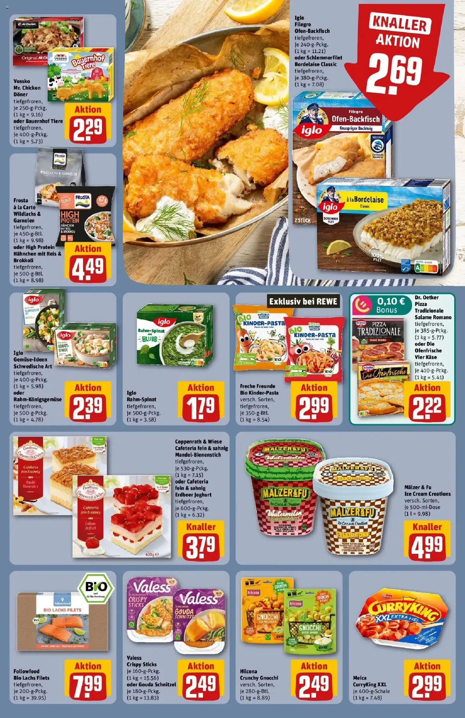 REWE Prospekt ab 17.08.2026 zum Blättern » Angebote | Seite: 21 | Produkte: Gnocchi, Iglo, Ofenfrische, Lachs