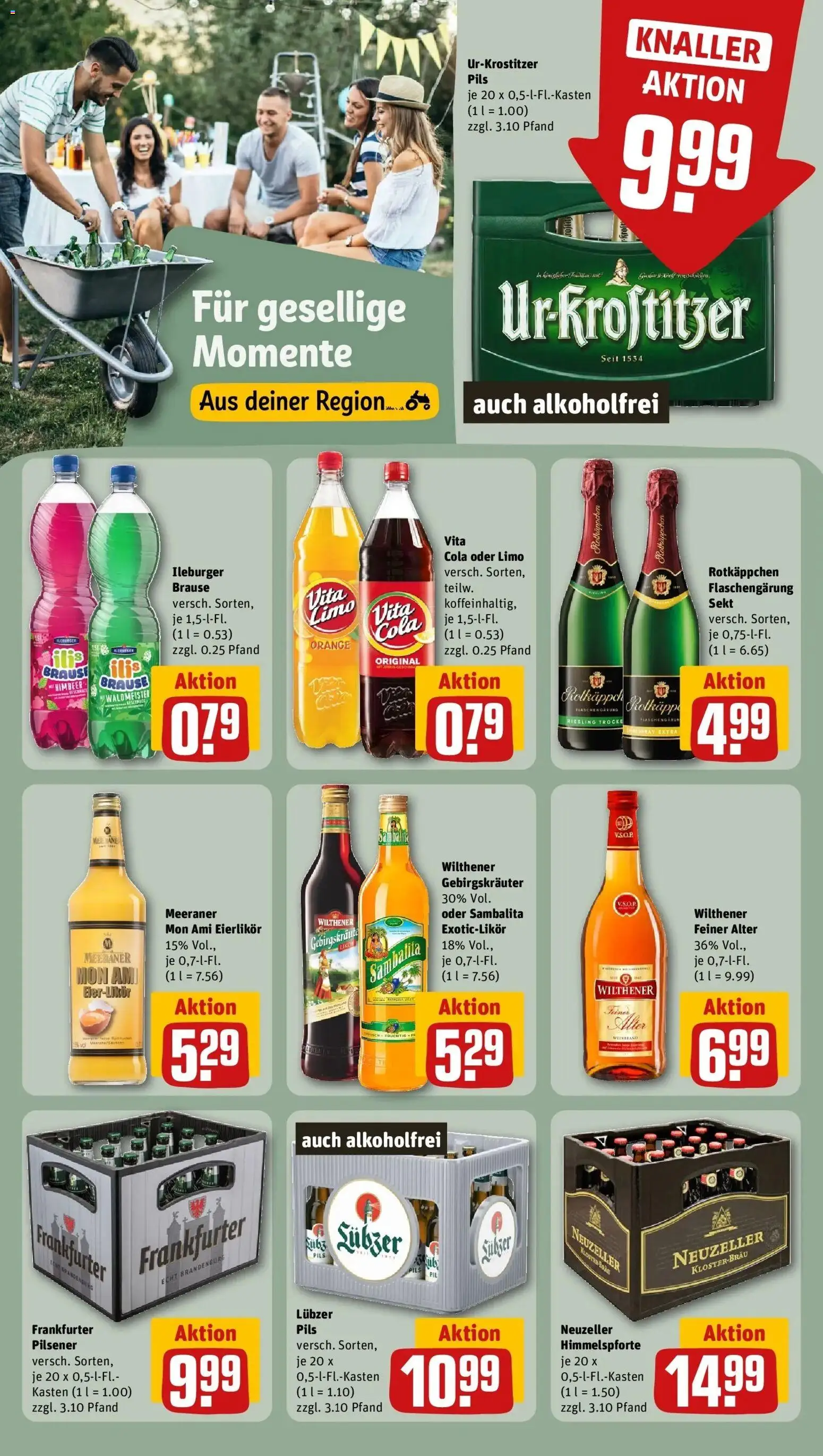 REWE Prospekt ab 03.08.2026 zum Blättern » Angebote | Seite: 18 | Produkte: Wilthener gebirgskrauter, Pils, Vita cola, Lubzer