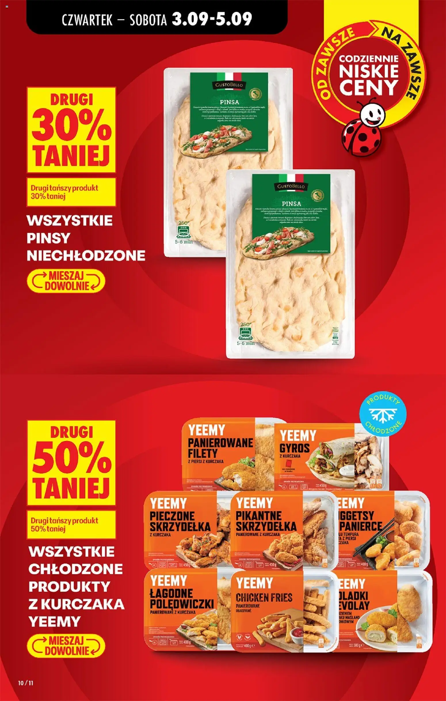 Biedronka gazetka od czwartku od 03.09.2026 | Strona: 10 | Produkty: Tempura, Gyros, Skrzydełka, Pinsa
