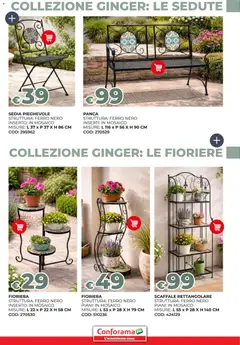 Anteprima del volantino Conforama volantino Giardino valido a partire dal 19/03/2026 | Pagina: 35 | Prodotti: Panca, Fioriera, Scaffale, Sedia
