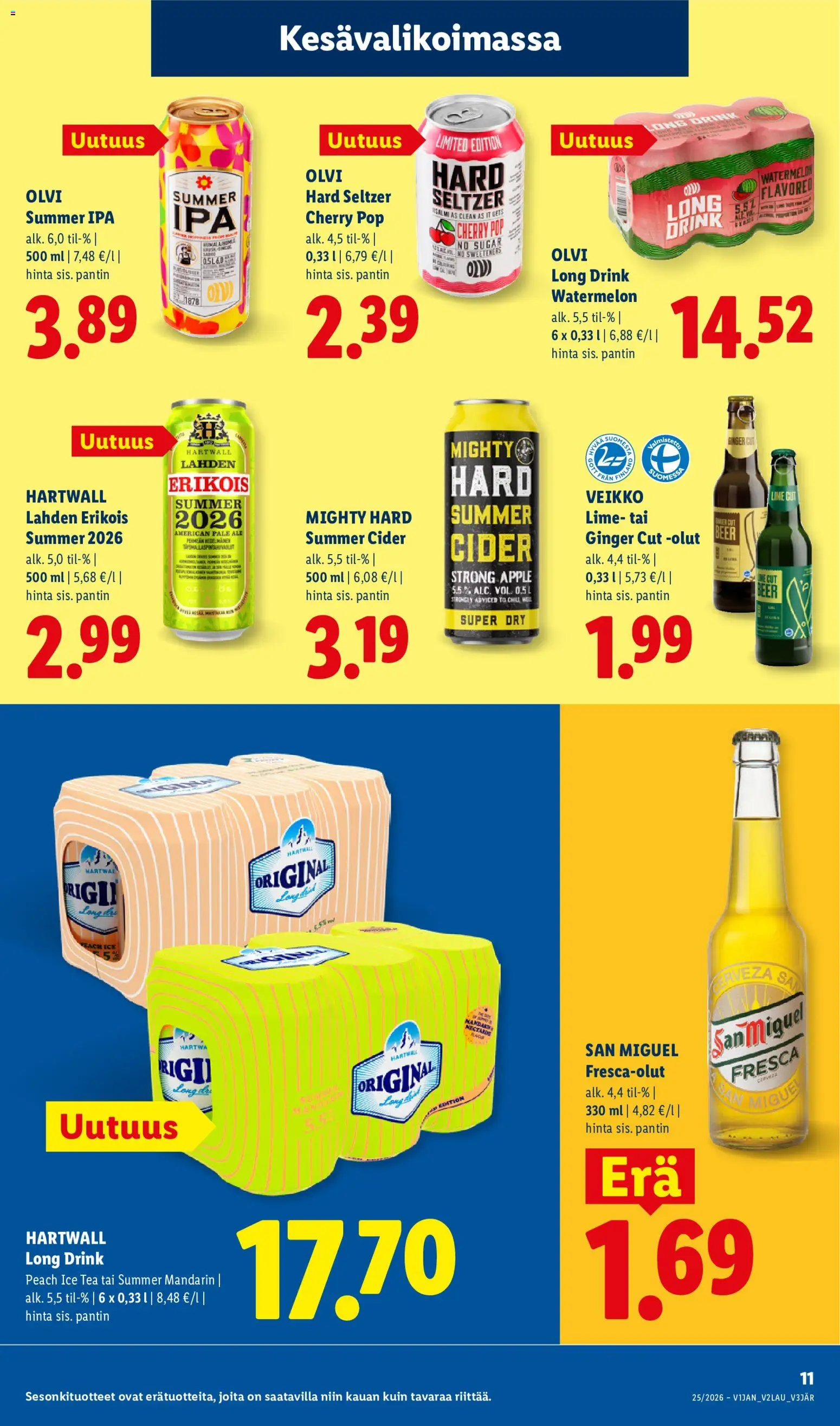 Lidl tarjoukset - Helsinki – voimassa 17.06.2026 alkaen | Sivu: 11 | Tuotteet: Olut