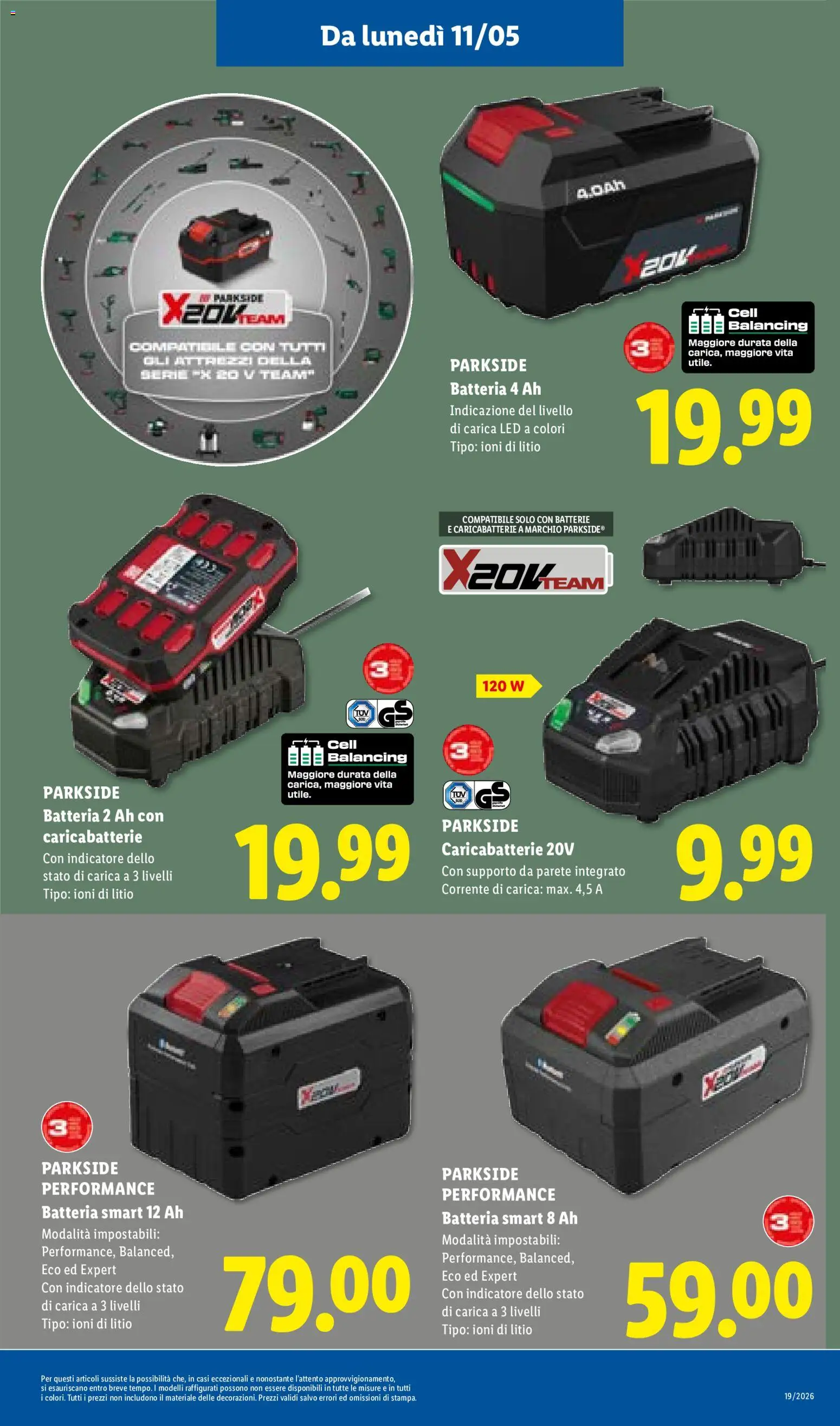 Volantino Lidl del 07.05.2026 | Pagina: 35 | Prodotti: Batteria, Batterie, Caricabatterie