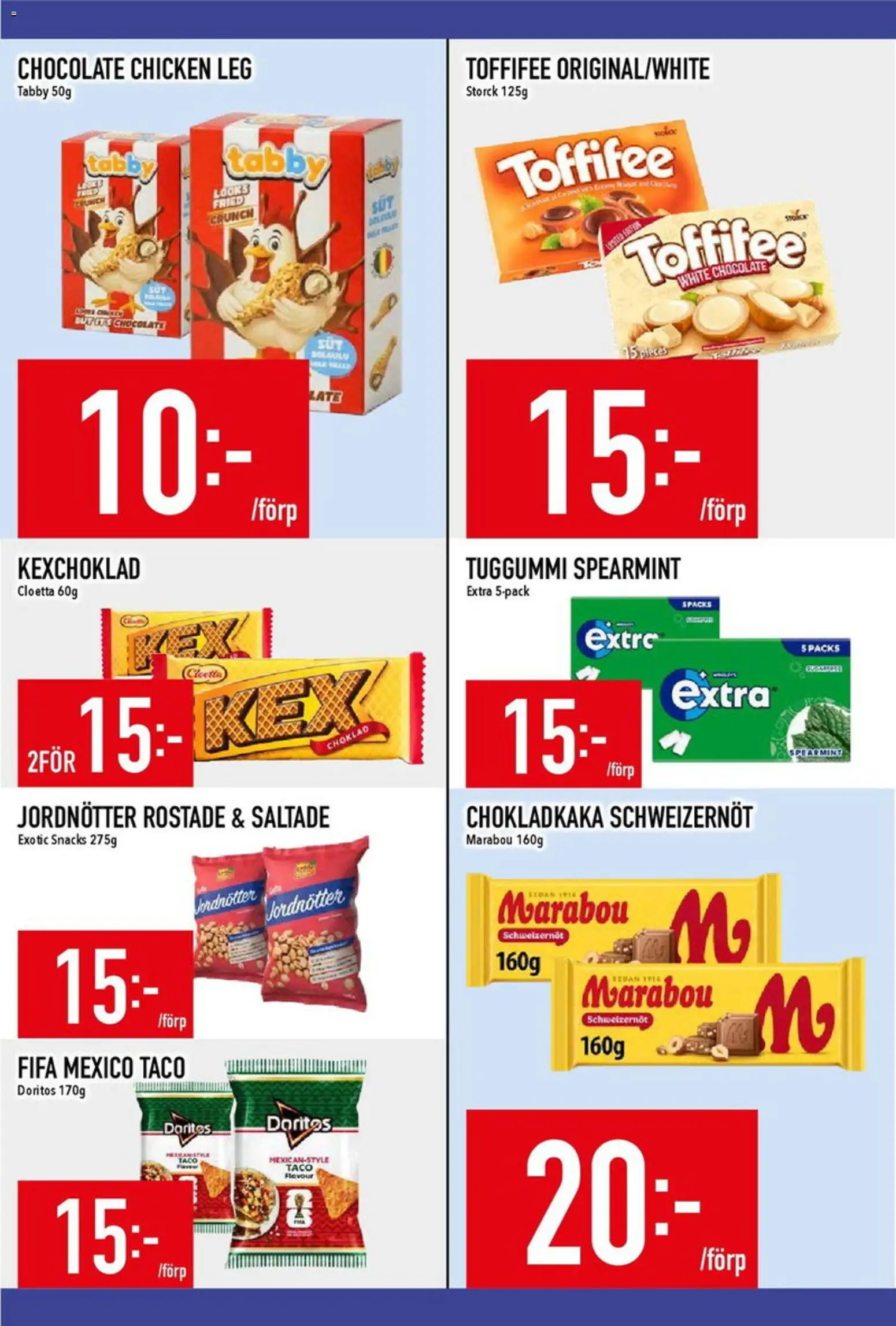 Matdax reklamblad aktuell från 31/08/2026 | Sida: 18 | Produkter: Chokladkaka, Choklad, Snacks, Tuggummi