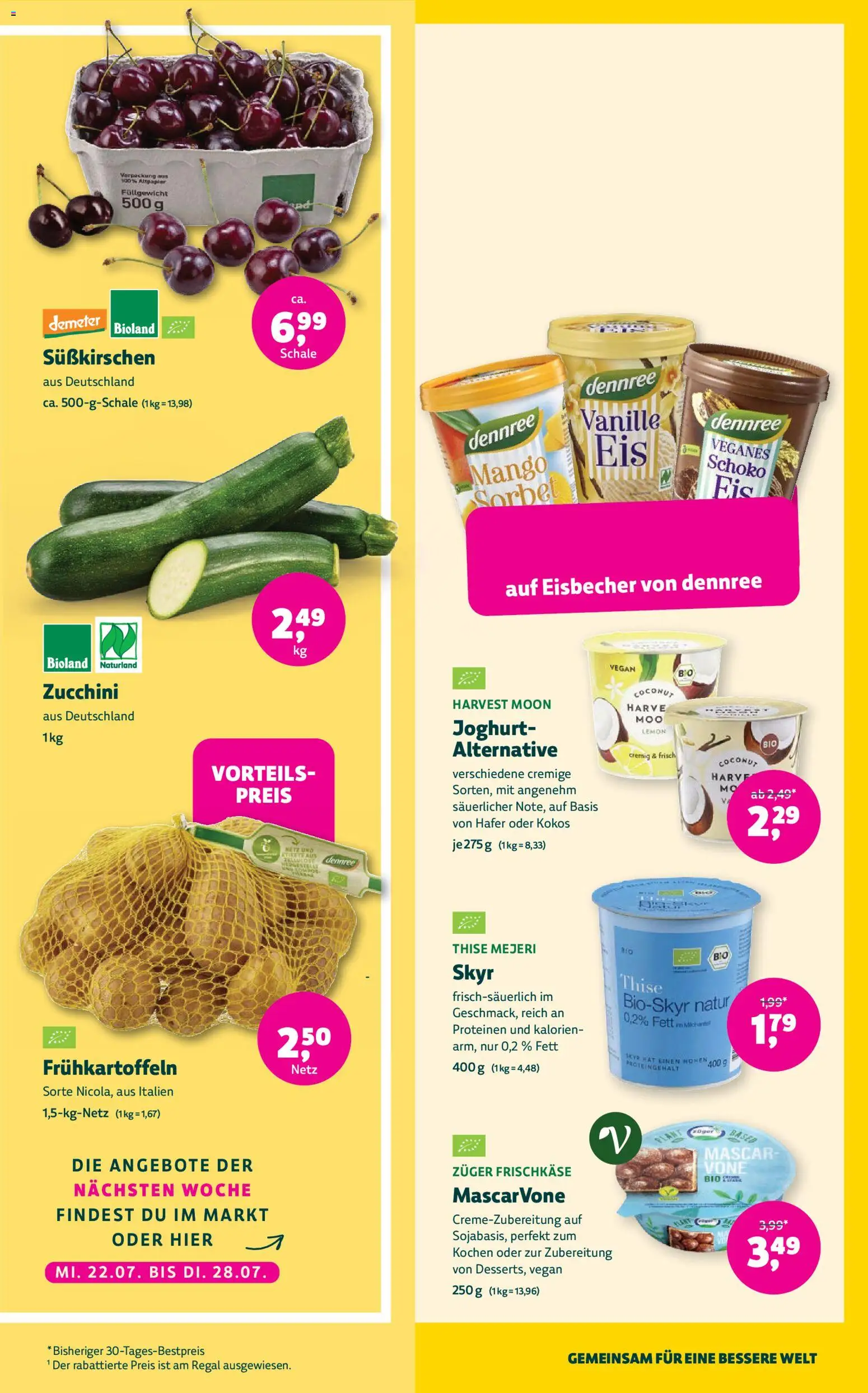 BioMarkt Prospekt – gültig ab 15.07.2026 | Seite: 3 | Produkte: Joghurt, Mango, Zucchini, Frischkase