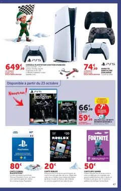 Super U - Prévisualisation de Super U - Prix bas de Noël valide à partir de 20/10/2026 | Page: 47 | Produits: Playstation, Disque dur, Store, Porte monnaie