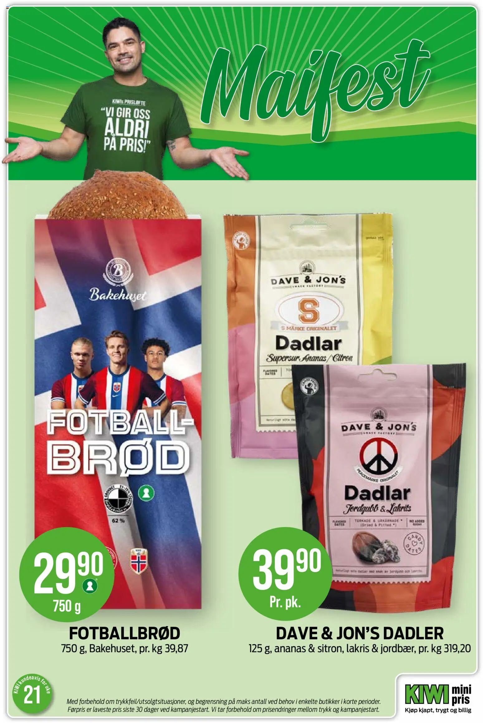 {H1} | Side: 22 | Produkter: Brød, Ananas, Kiwi, Dadler