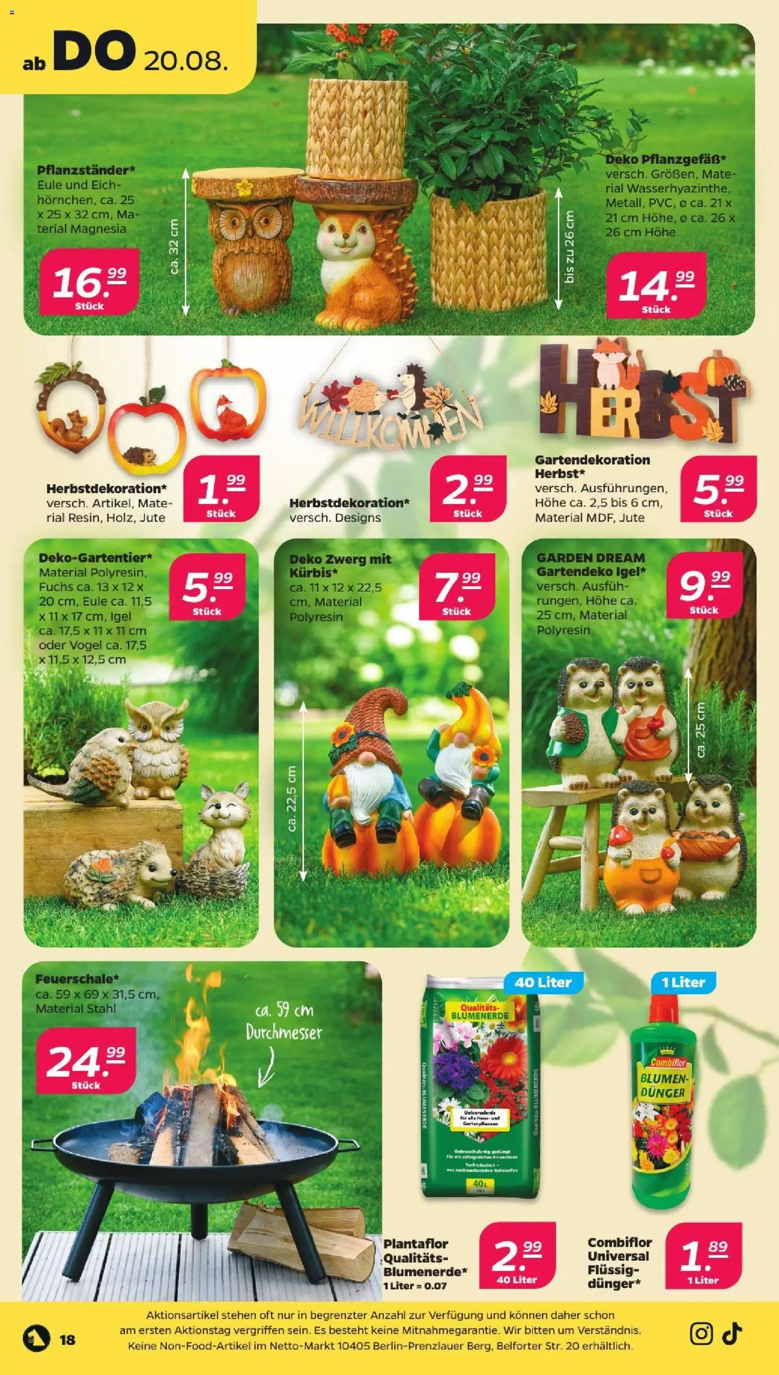 Netto Prospekt – gültig ab 17.08.2026 | Seite: 20 | Produkte: Blumen, Blumenerde