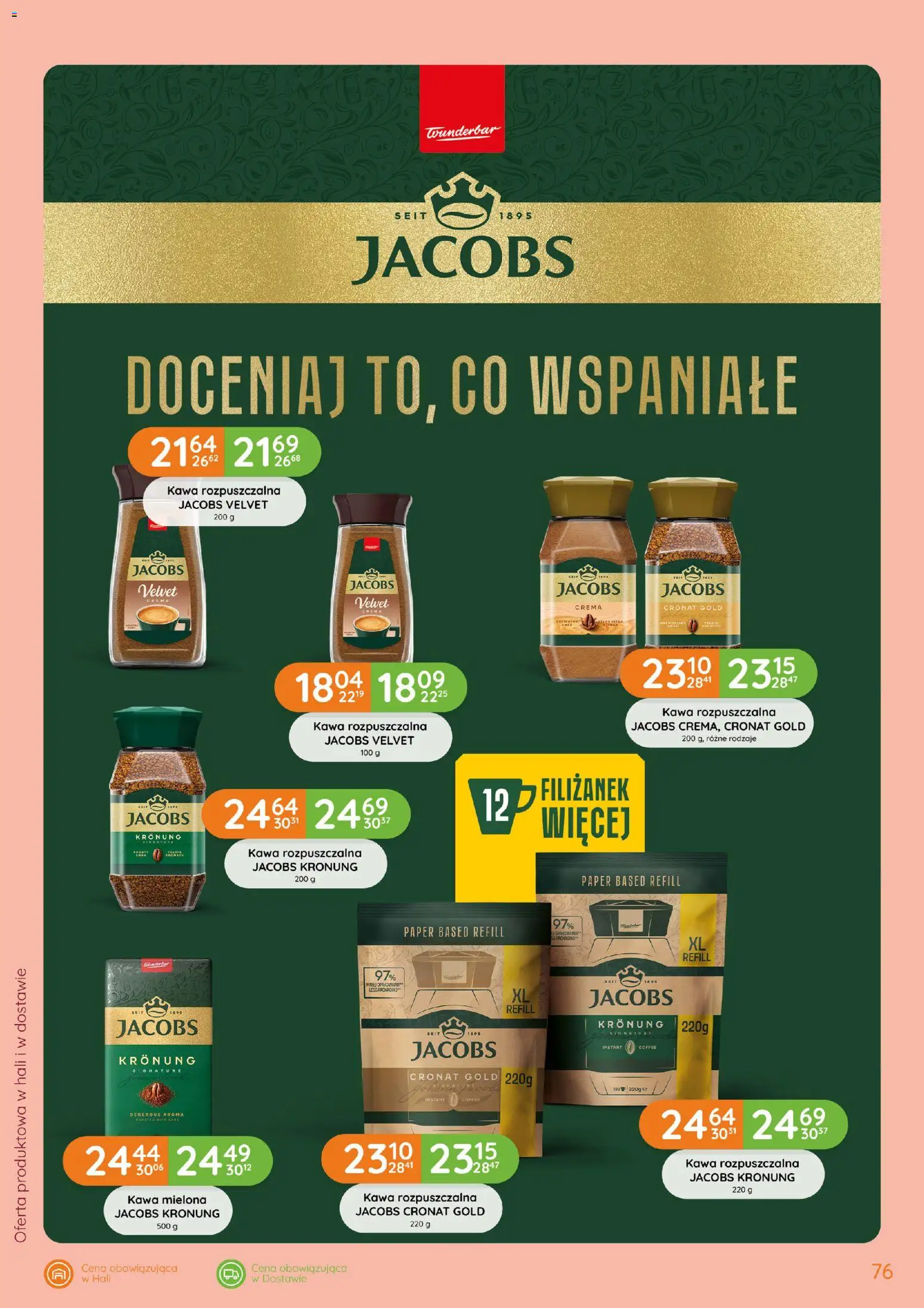 Eurocash gazetka od 15.10.2026 | Strona: 76 | Produkty: Jacobs, Jacobs cronat gold, Kawa, Kawa mielona