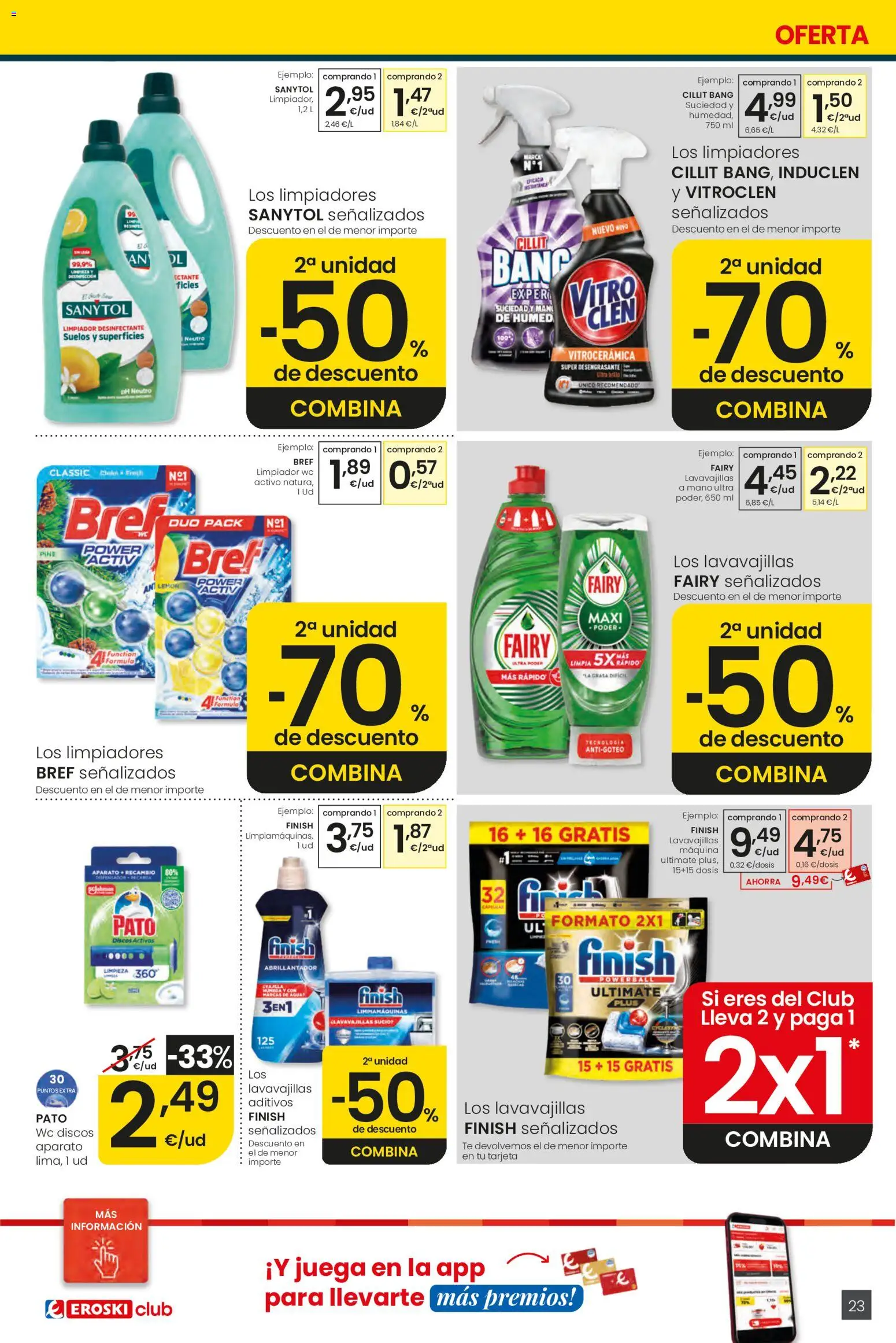 Eroski Ofertones de verano Center │ válido desde el 11.06.2026 | Página: 23 | Productos: Té, Juega, Lavavajillas