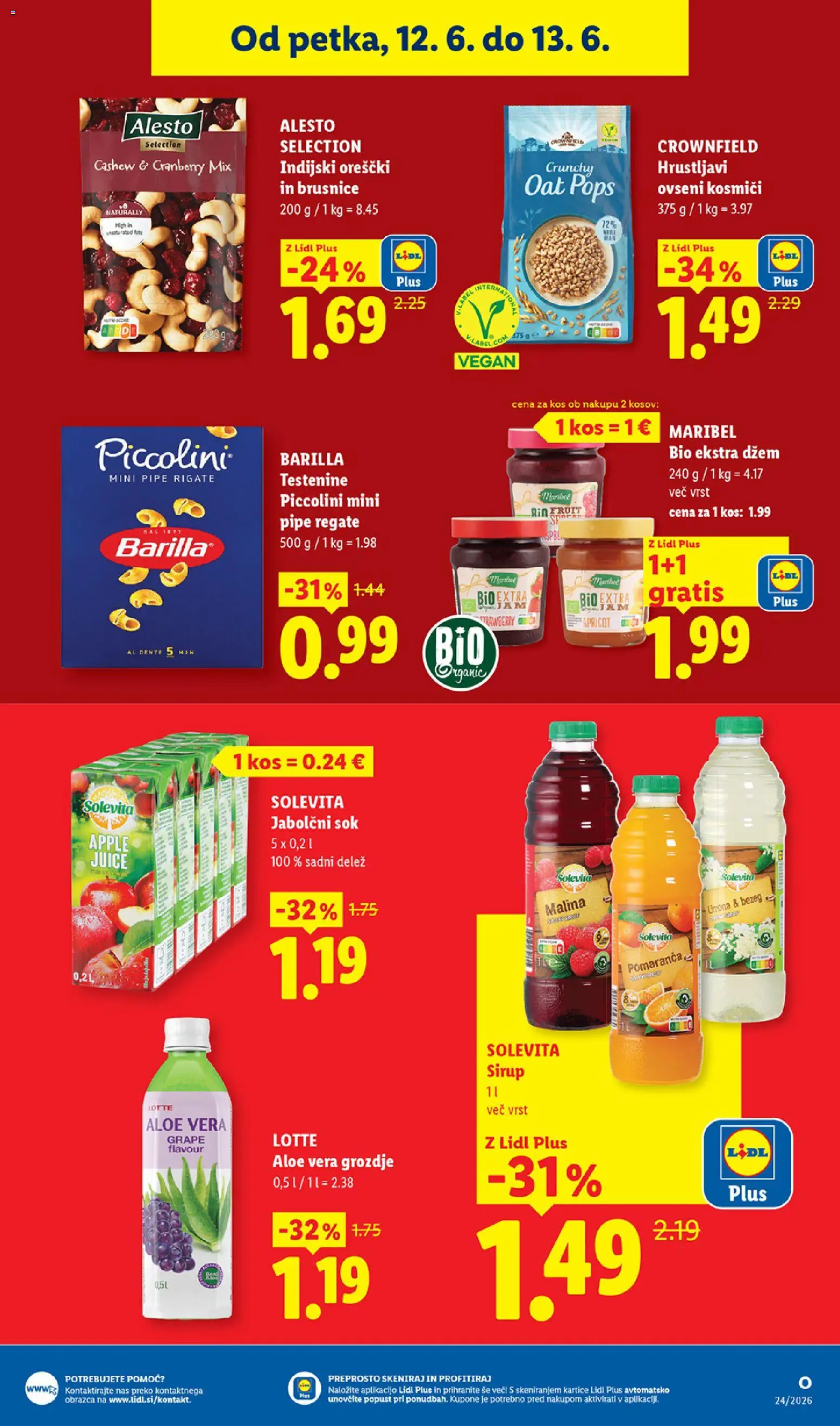 Novi Lidl katalog ponudbe – veljaven od 11.06.2026 | Stran: 53 | Izdelki: Kos, Sok, Kosmici, Orescki