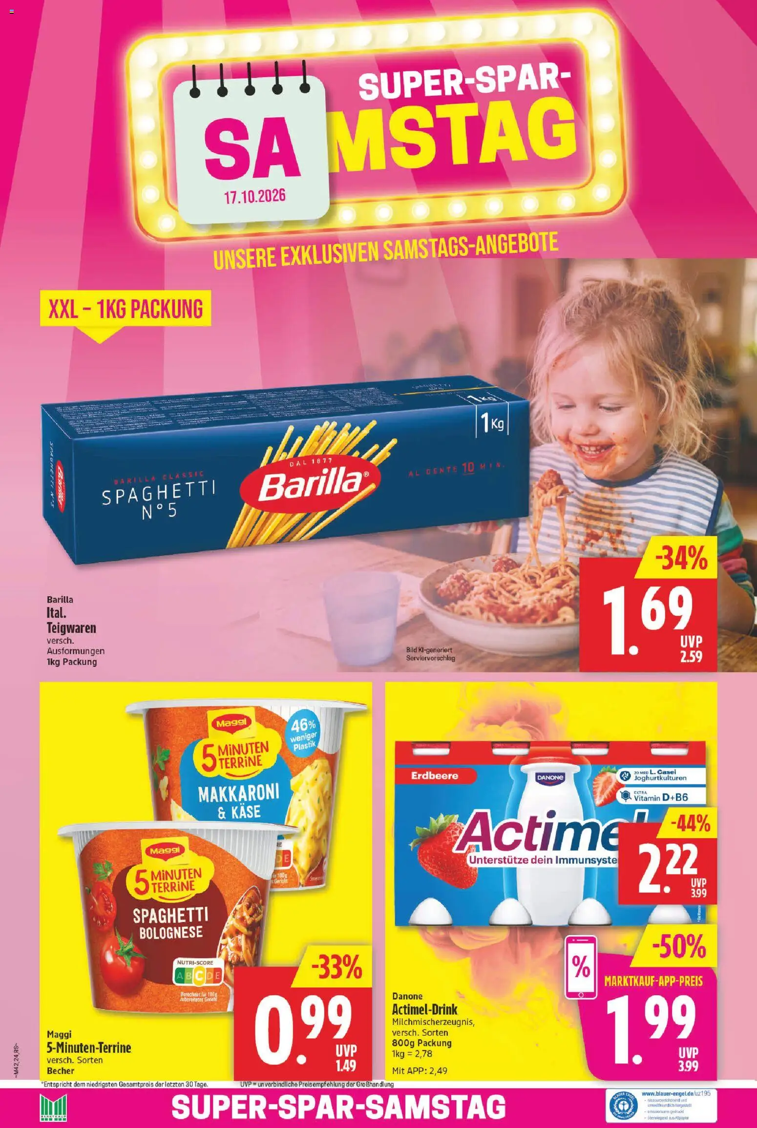 Marktkauf Prospekt – gültig ab 12.10.2026 | Seite: 24 | Produkte: Käse, Barilla, Spaghetti, Tür