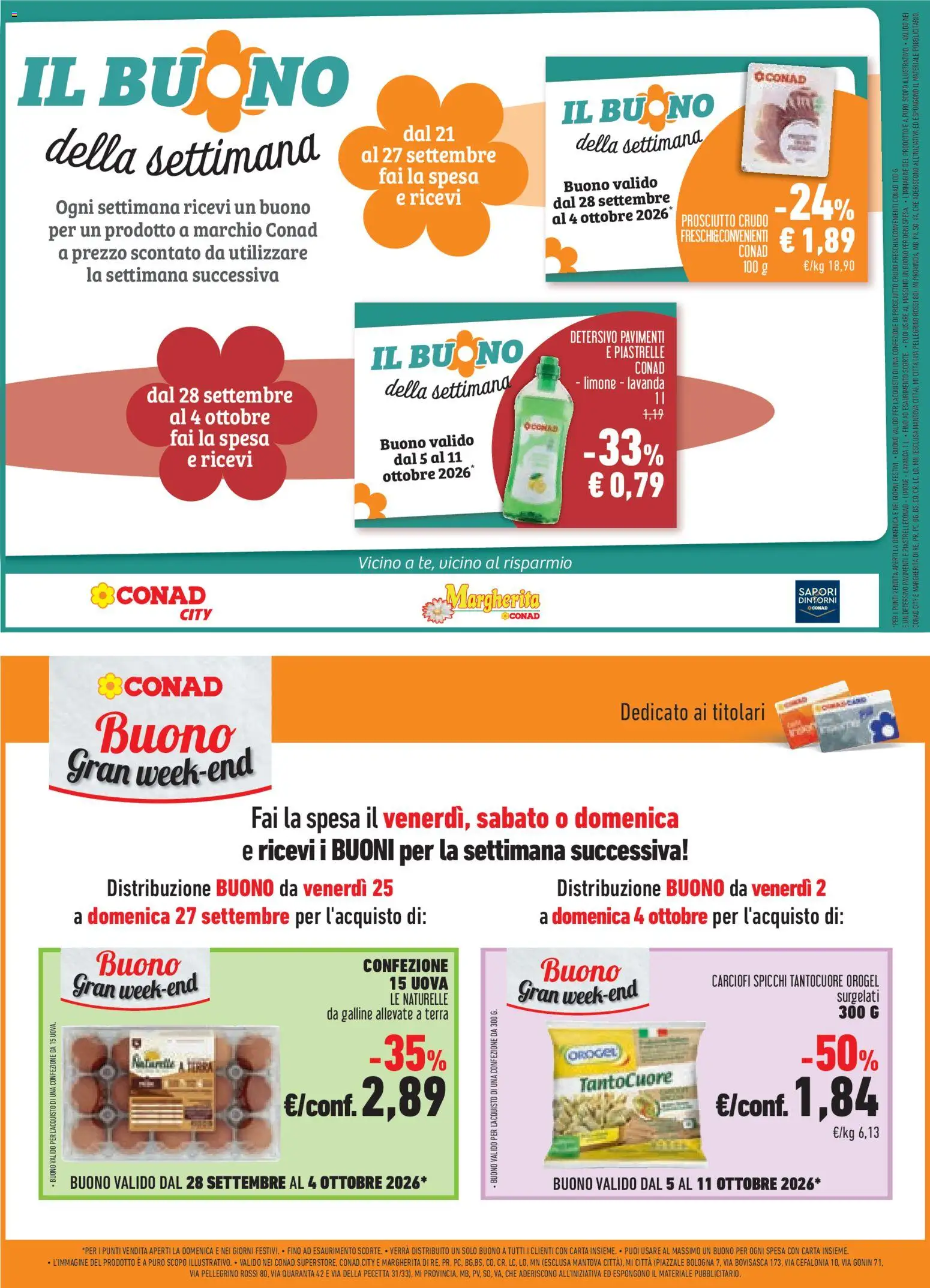 Volantino Conad del 23/09/2026 | Pagina: 15 | Prodotti: Prosciutto Crudo, Limone, Prosciutto, Terra