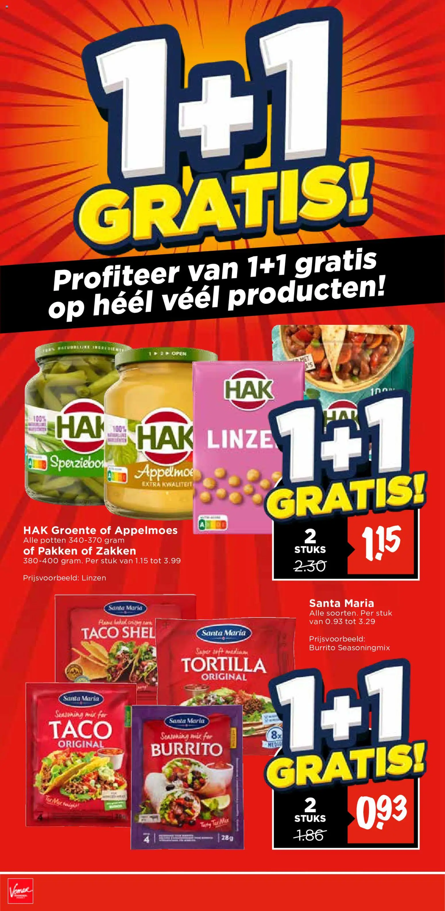 {H1} | Pagina: 9 | Producten: Burrito, Taco, Tortilla, Linzen