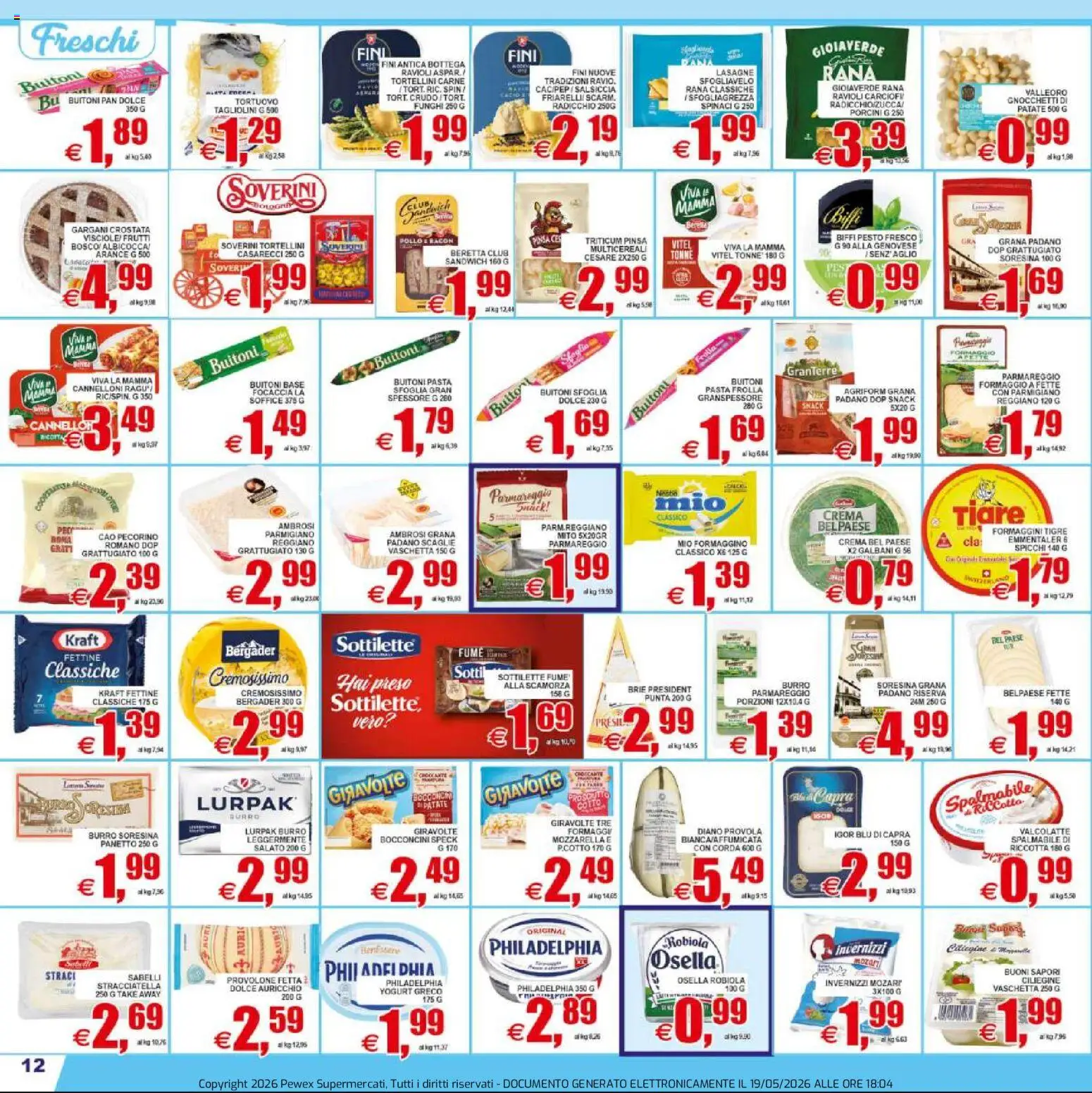 Volantino Pewex del 20.05.2026 | Pagina: 12 | Prodotti: Crema, Yogurt, Pollo, Pasta