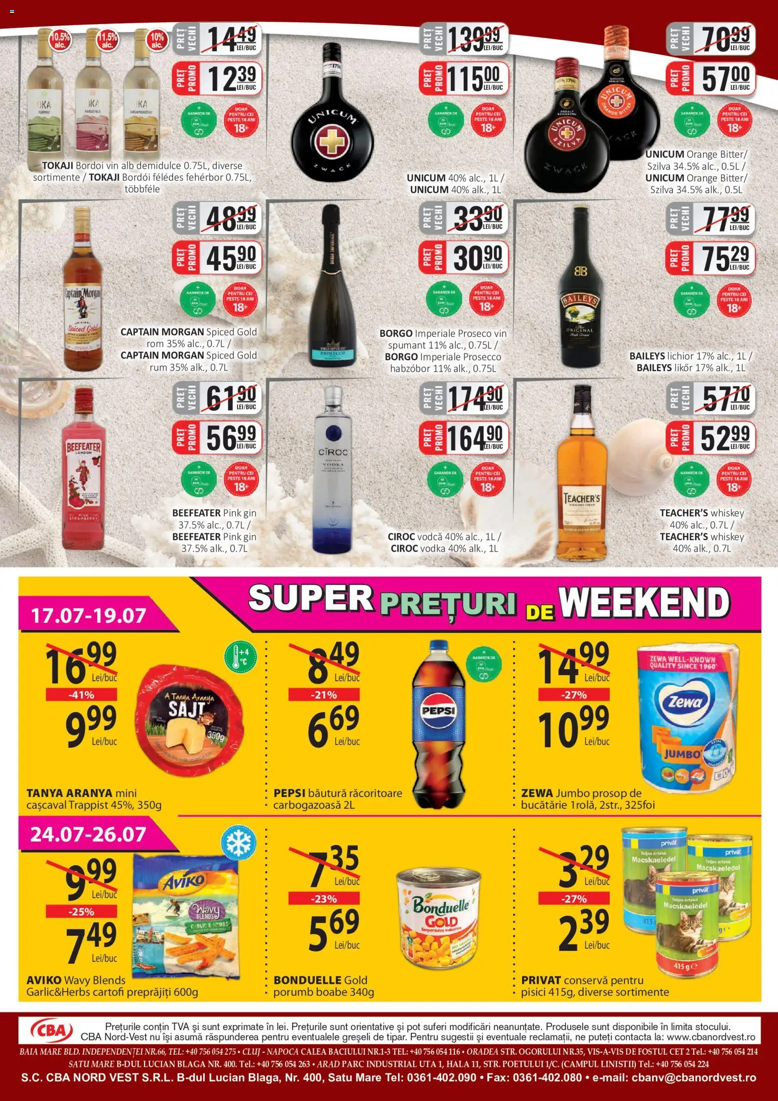 Noul catalog CBA – valabil de la 16.07.2026 | Pagină: 8 | Produse: Su ısıtıcı, Cașcaval, Lichior, Pește
