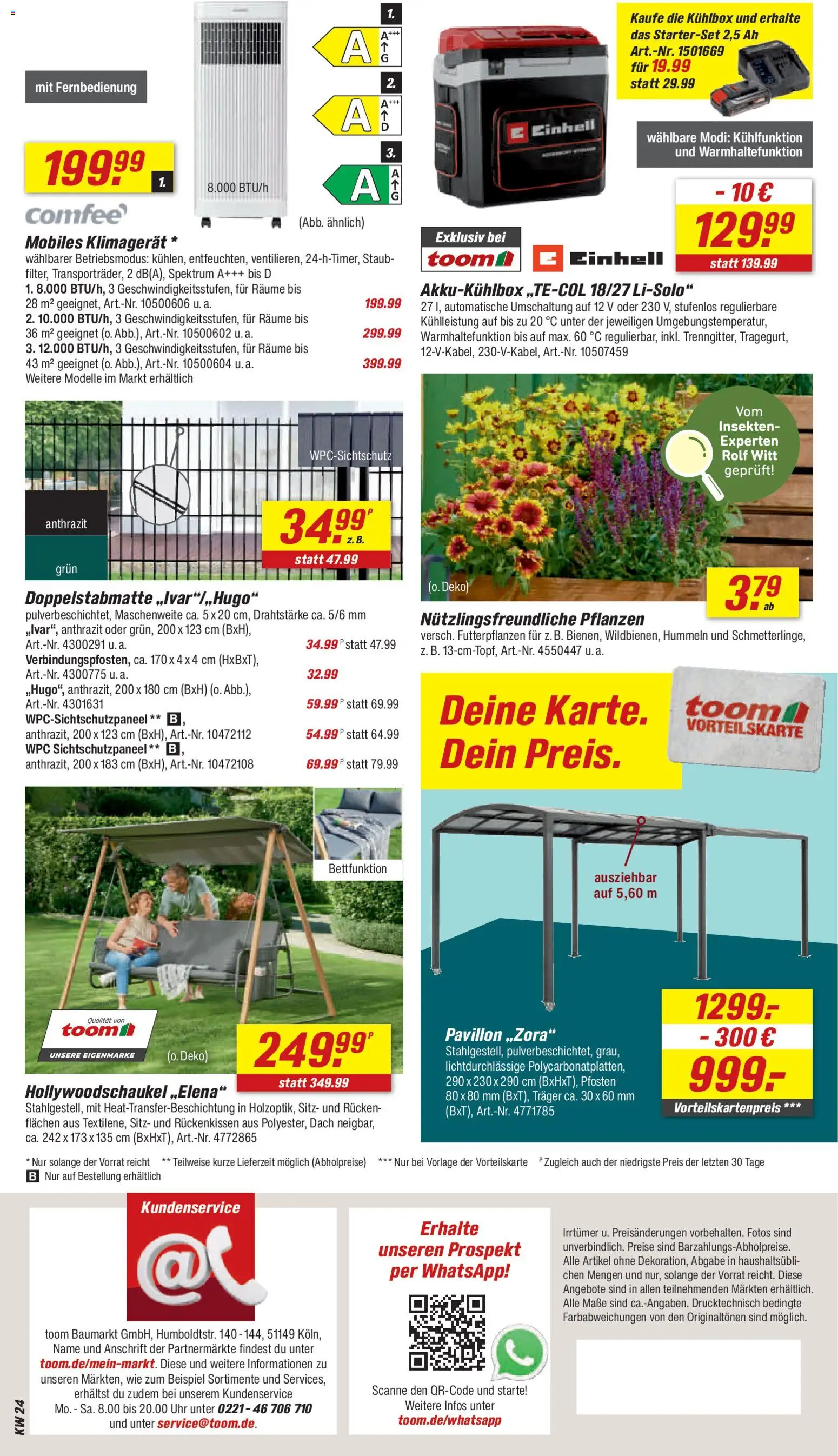 Toom Baumarkt Prospekt – gültig ab 06.06.2026 | Seite: 24 | Produkte: Klimagerät, Uhr
