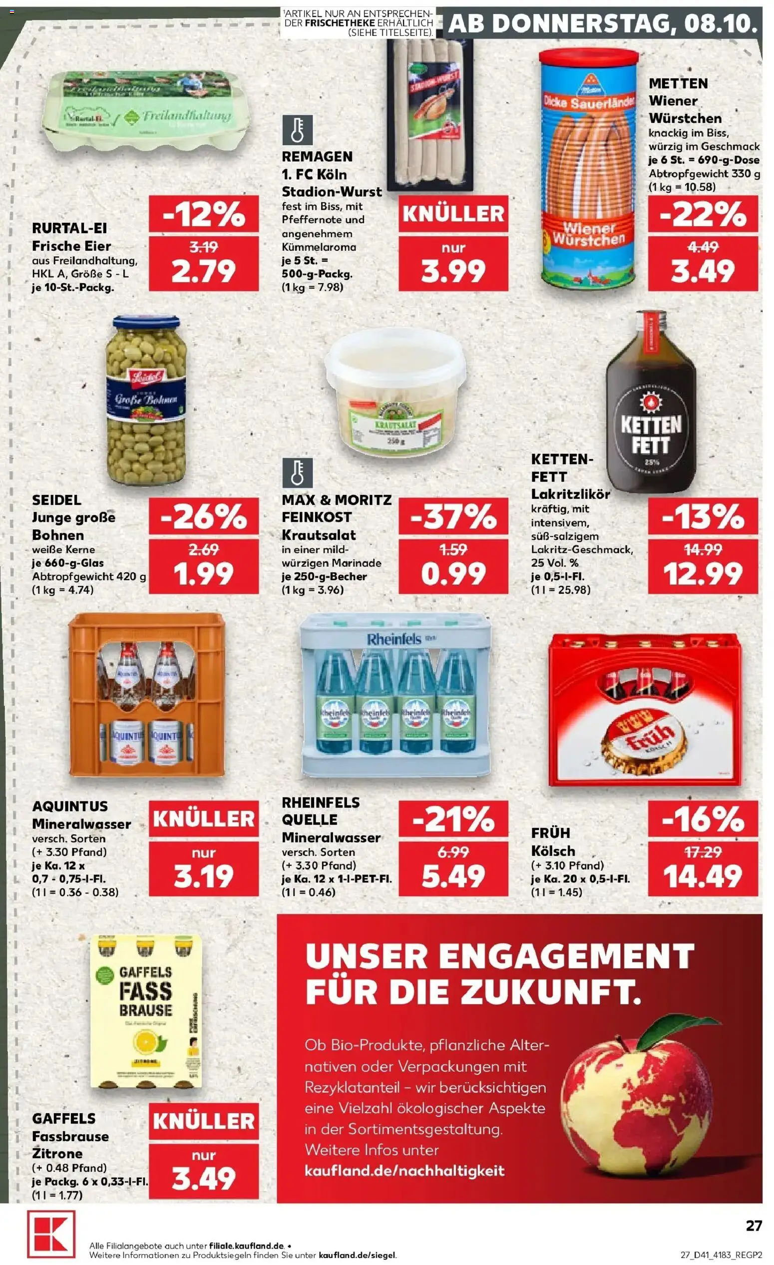 Prospekt Kaufland ab 05.10.2026 » Angebote Online zum Blättern | Seite: 37 | Produkte: Eier, Mineralwasser, Zitrone, Fassbrause