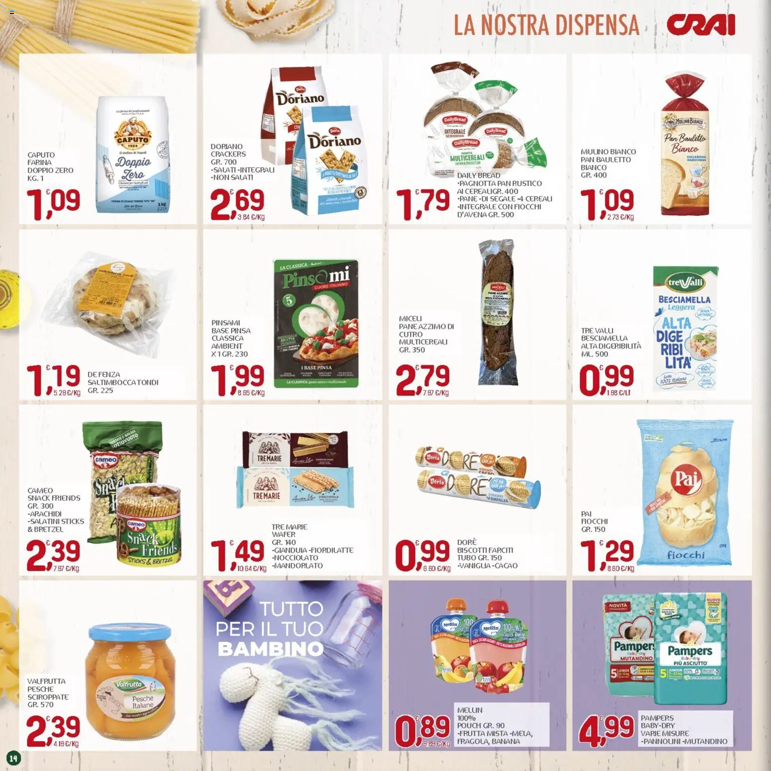 Volantino CRAI del 06/08/2026 | Pagina: 14 | Prodotti: Bretzel, Cereali, Biscotti, Tubo