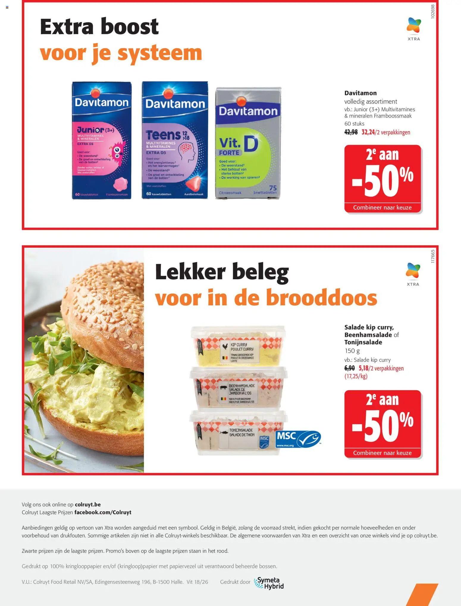 {H1} | Pagina: 27 | Producten: Salade, Tonijnsalade, Boost, Zoetstoffen