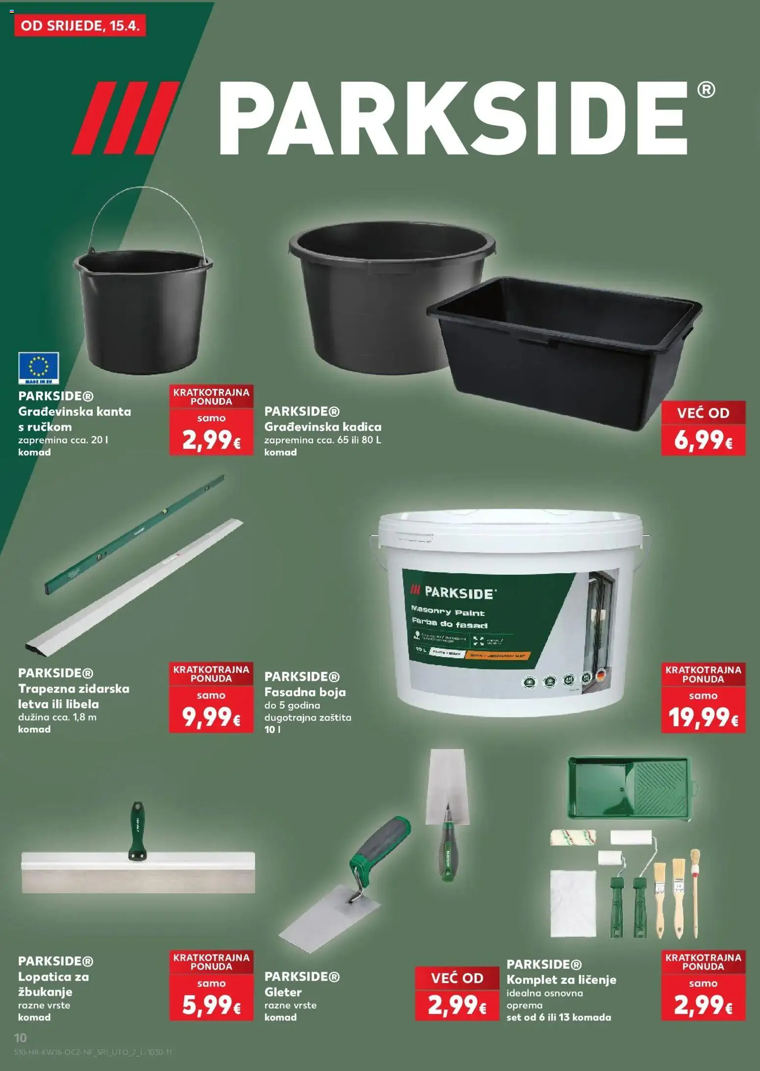 Kaufland katalog | vrijedi od 15.04.2026 | Stranica: 10 | Proizvodi: Lopatica, Parkside
