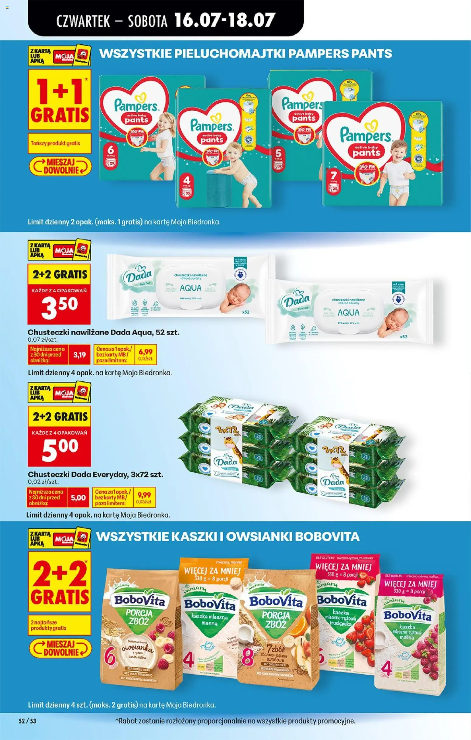 Biedronka Polsko leták - Codziennie niskie ceny od 16.07.2026 | Strana: 70 | Produkty: Pampers, Karty, Pants, Pampers Pants