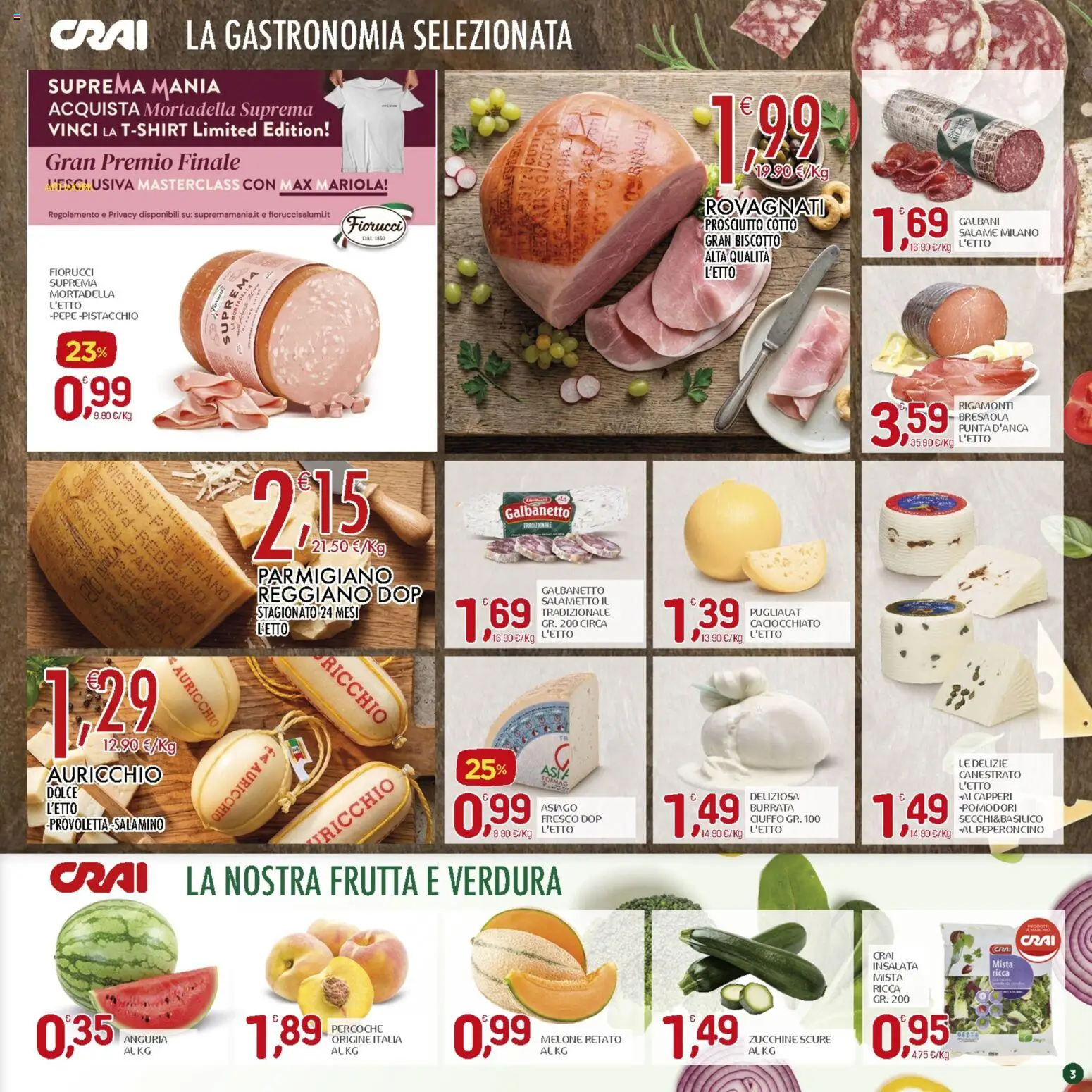 Volantino CRAI del 06/08/2026 | Pagina: 3 | Prodotti: Salame, Bresaola, Pepe, Melone