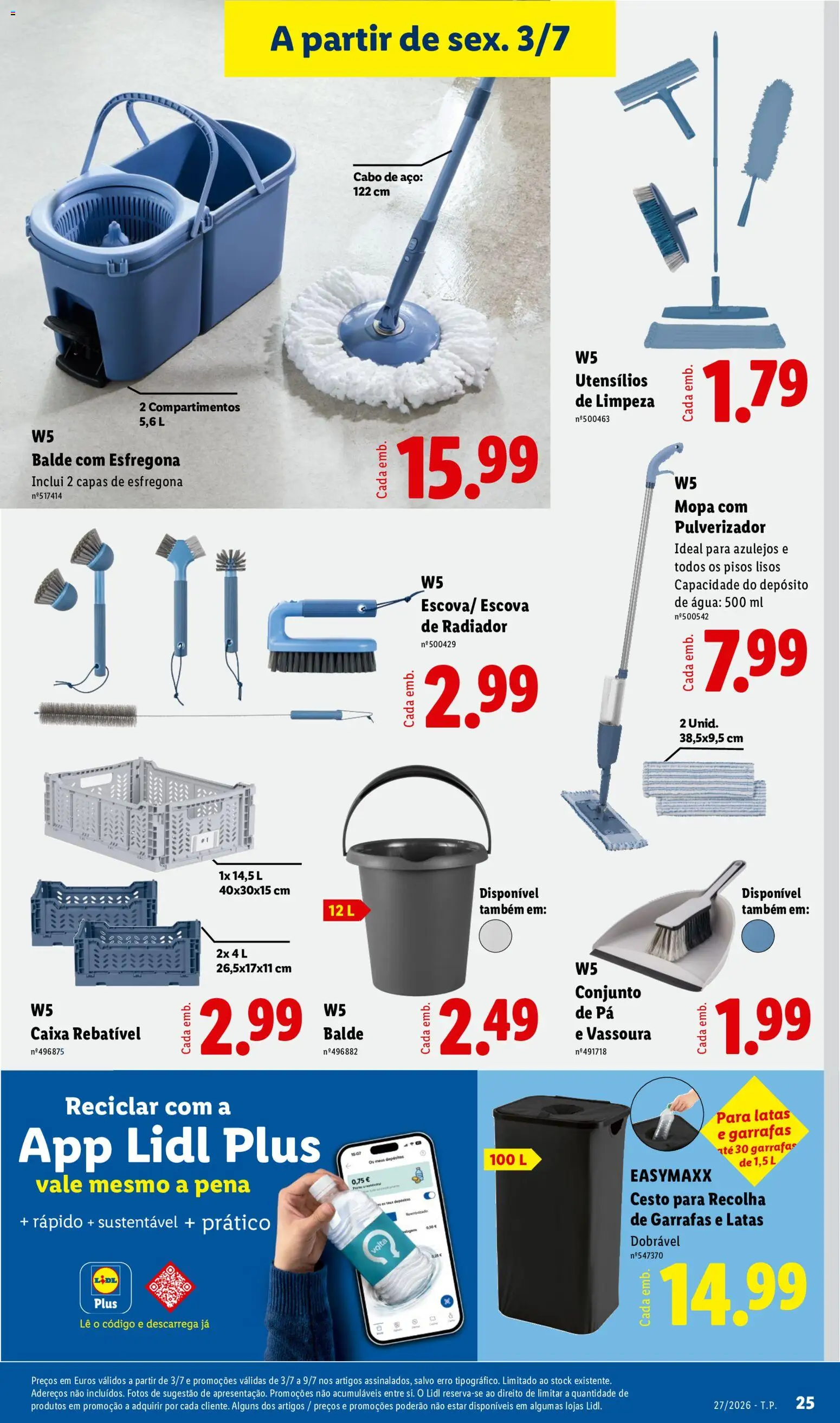 Lidl Novidades │ válido de 29/06/2026 | Página: 25 | Produtos: Caixa, Radiador, Pá, Vassoura