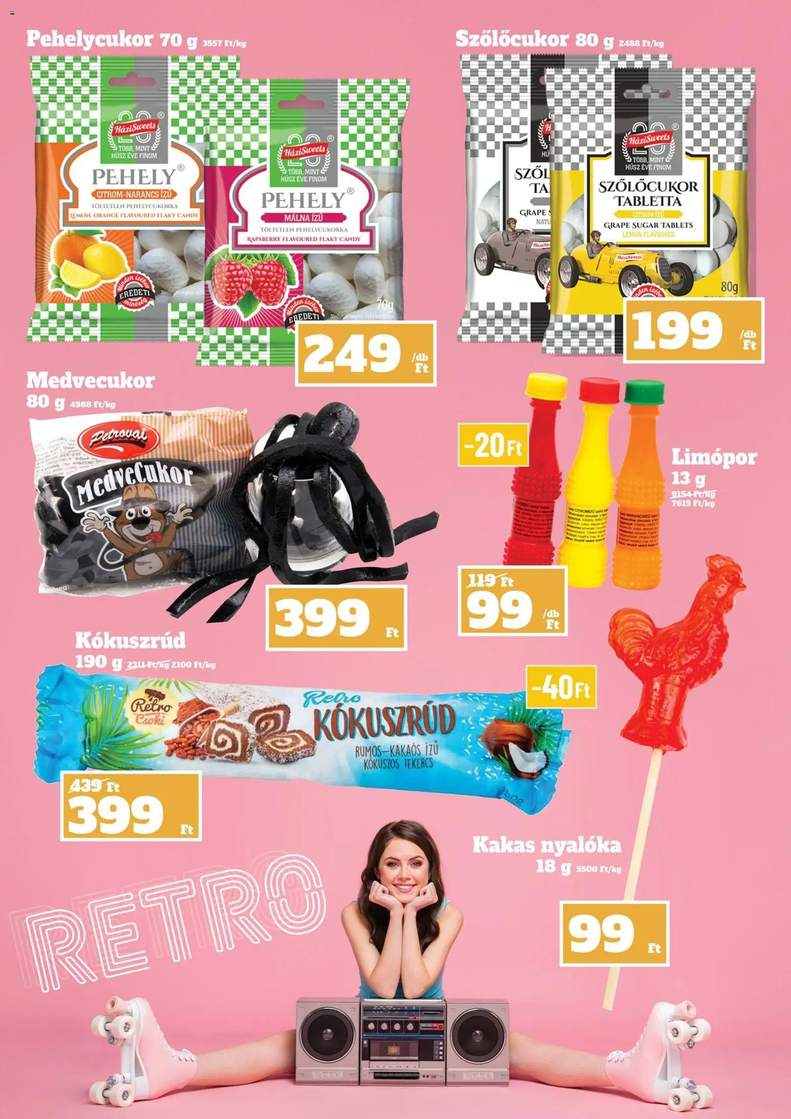 Family Diszkont akciós ujság - amely érvényes a következő dátumtól: 09.04.2026 | Oldal: 5 | Termékek: Nyalóka, Szőlőcukor, Pehely, Citrom