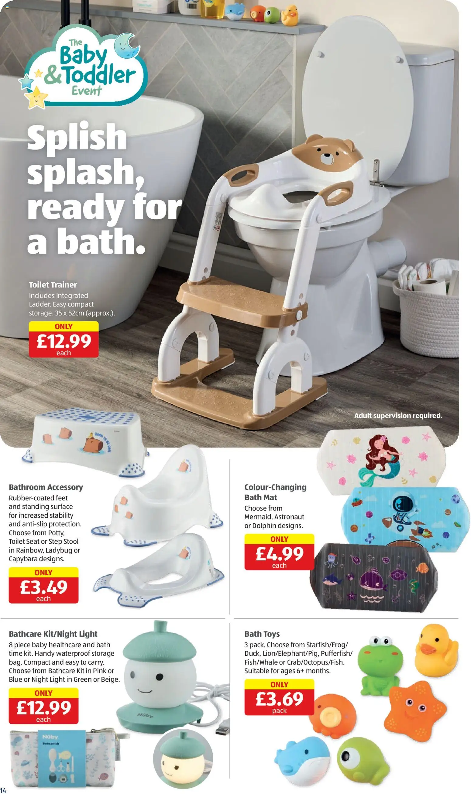 {H1} | Page: 14 | Products: Bath, Toys, Step stool, Toilet seat