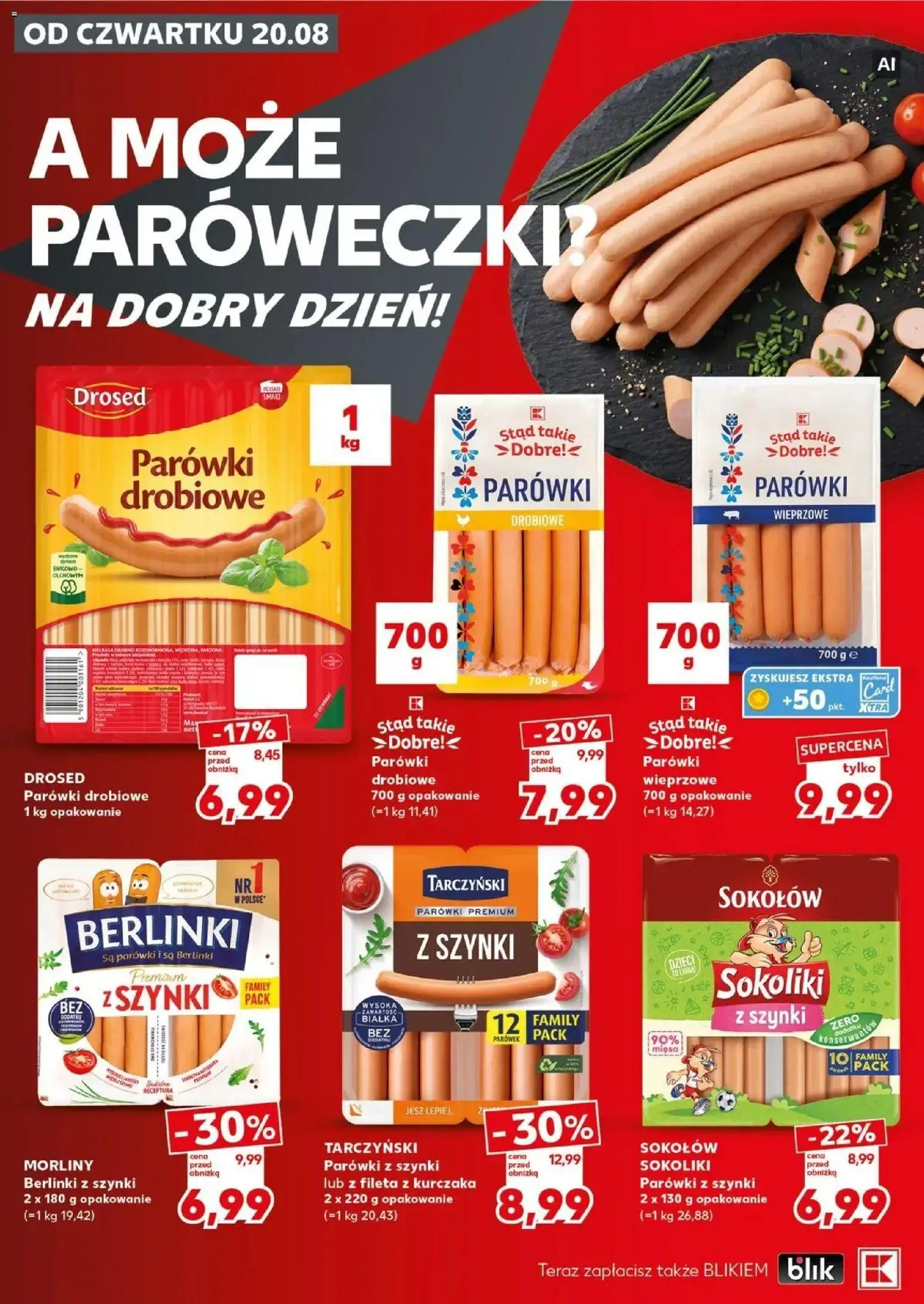 Kaufland gazetka - Mocny start od 24.08.2026 - od jutra PDF | Strona: 18 | Produkty: Parówki z szynki, Parówki wieprzowe, Parówki, Berlinki