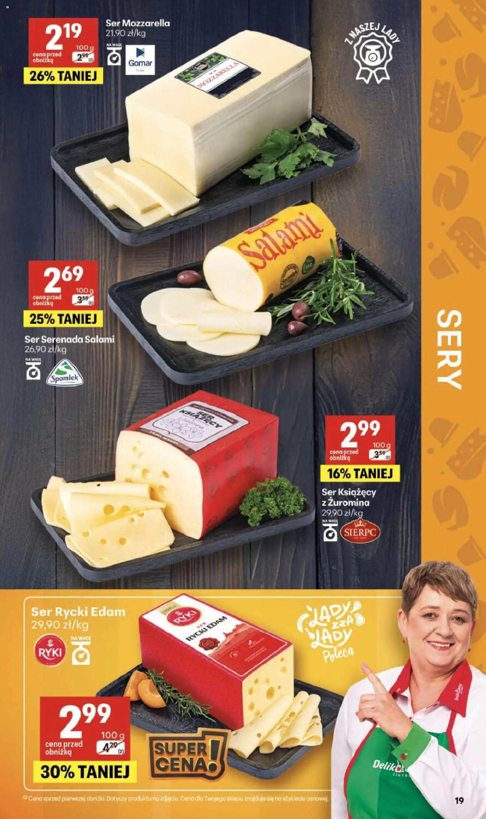 Delikatesy Centrum gazetka - Sklepy Własne od 25.06.2026 | Strona: 19 | Produkty: Sery, Ser, Salami, Mozzarella