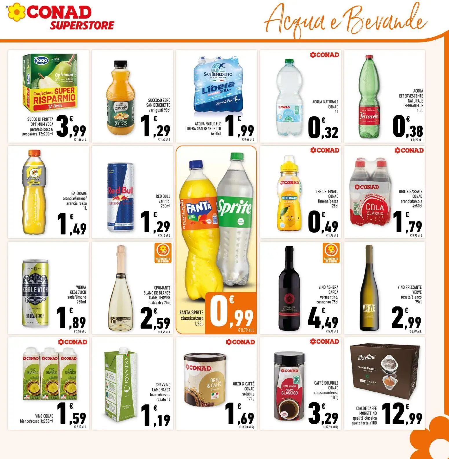 Volantino Conad del 04.06.2026 | Pagina: 17 | Prodotti: Vodka, Frutta, Arancia, Ferrarelle