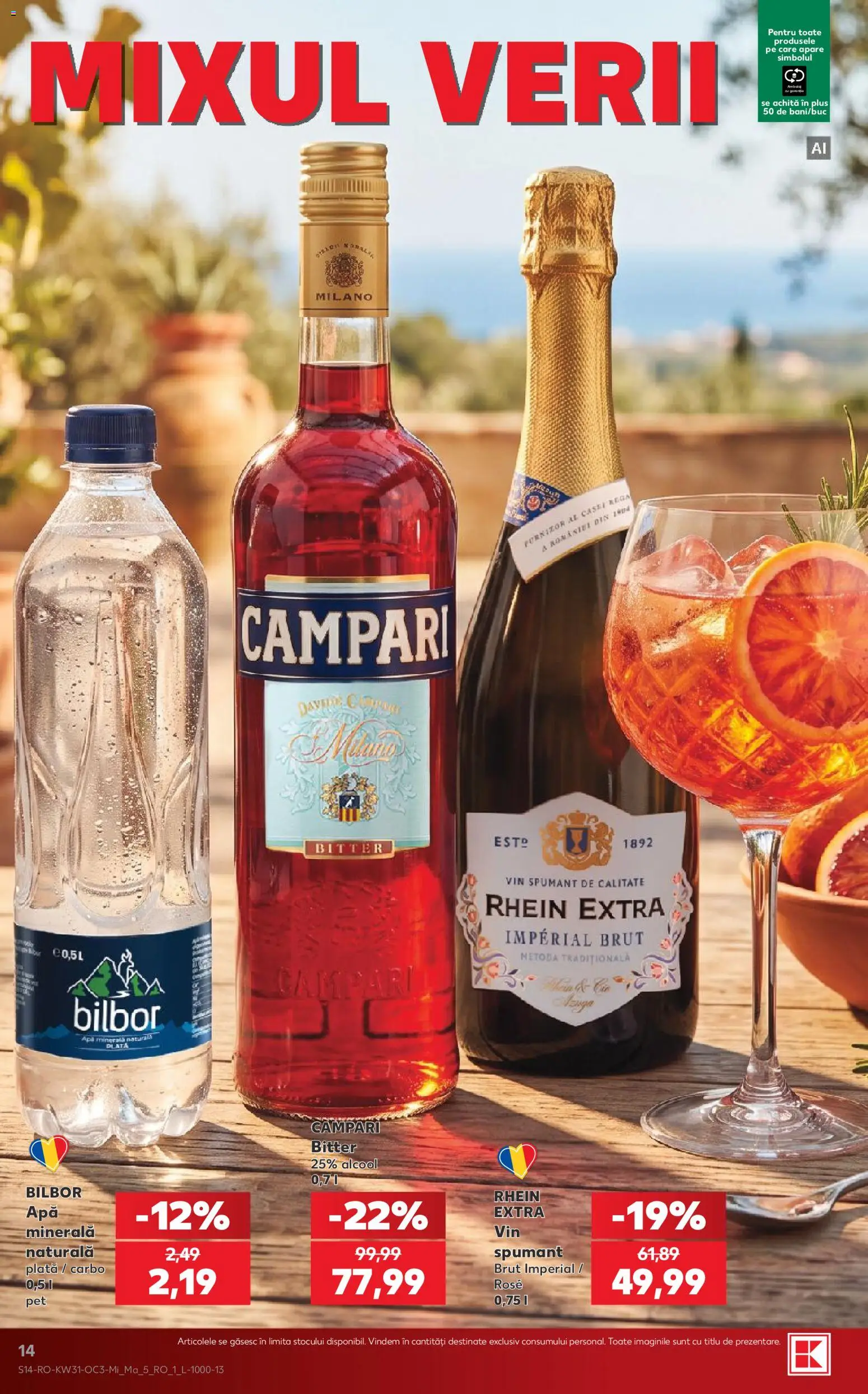 Noul catalog Kaufland – valabil de la 29.07.2026 | Pagină: 14 | Produse: Yazı tahtası kalemi, Vin, Apă