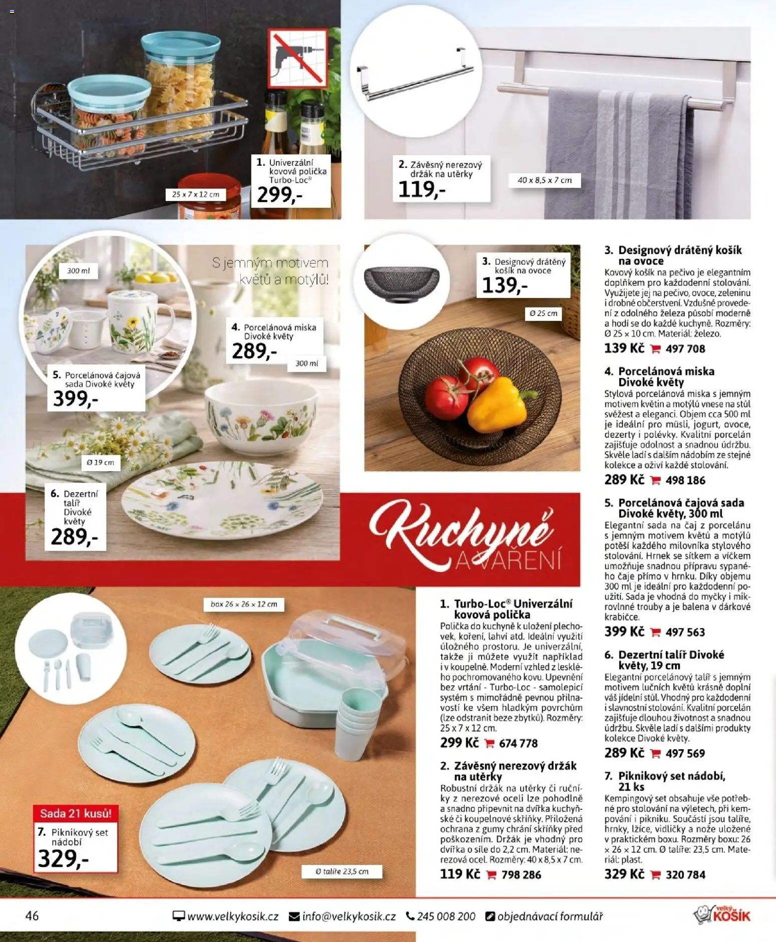 Velký Košík katalog srpen 2026 od 01.08.2026 | Strana: 46 | Produkty: Ovoce, Box, Nože, Talíř